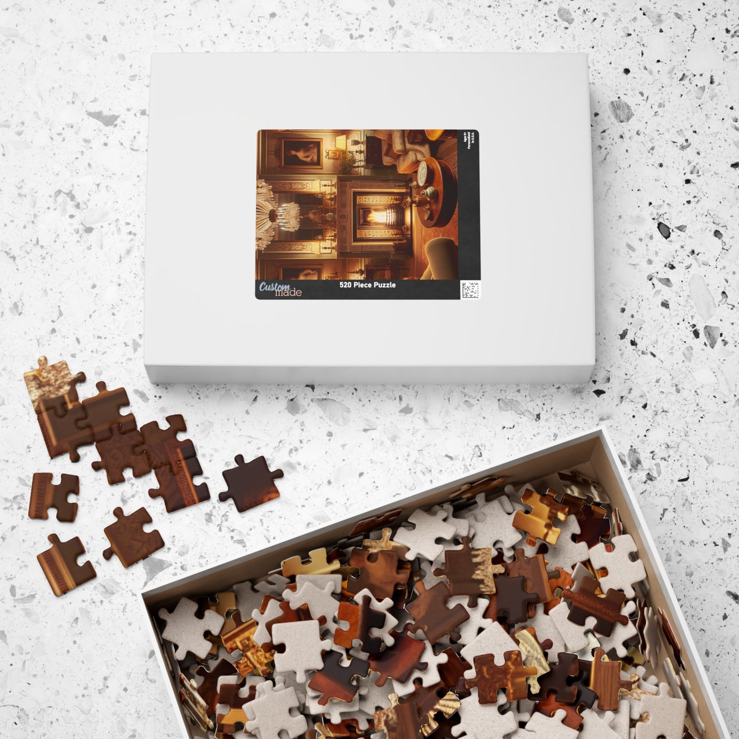 Cozy Comforts: A Living Room Retreat Puzzle (110 to 1014-Piece Options)