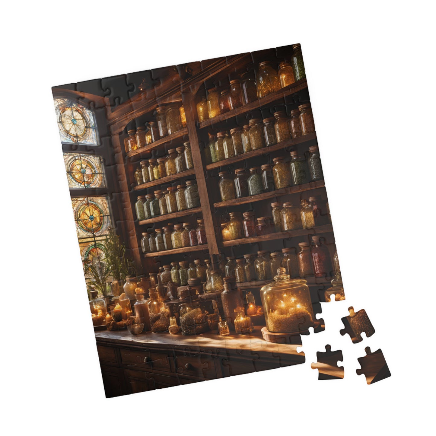 Mystical Potion Library Puzzle - Jigsaw Fun for Adults, 110-1014 Pieces, Mystical potion library puzzle with alchemy, spells, and witchcraft