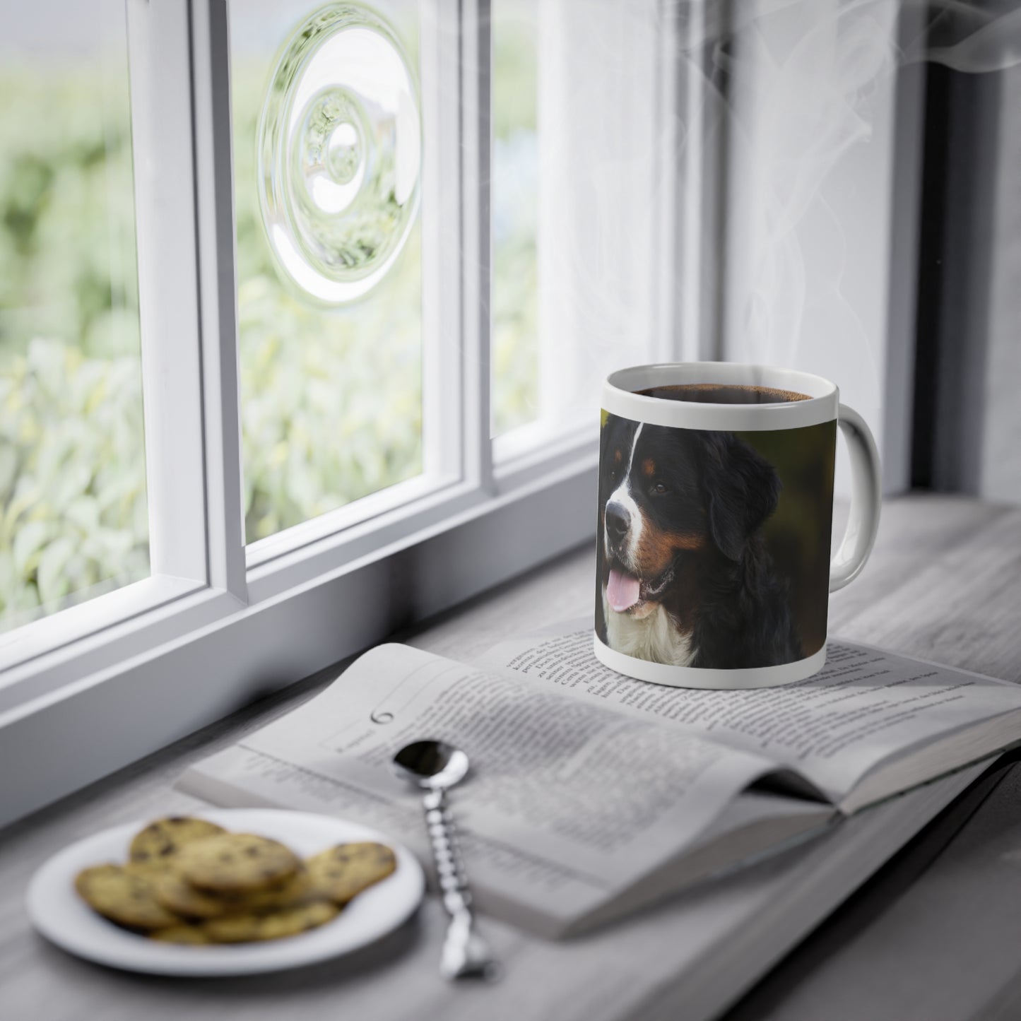 Bernese Mountain Dog Photo Mug – 11oz Coffee Cup for Dog Lovers