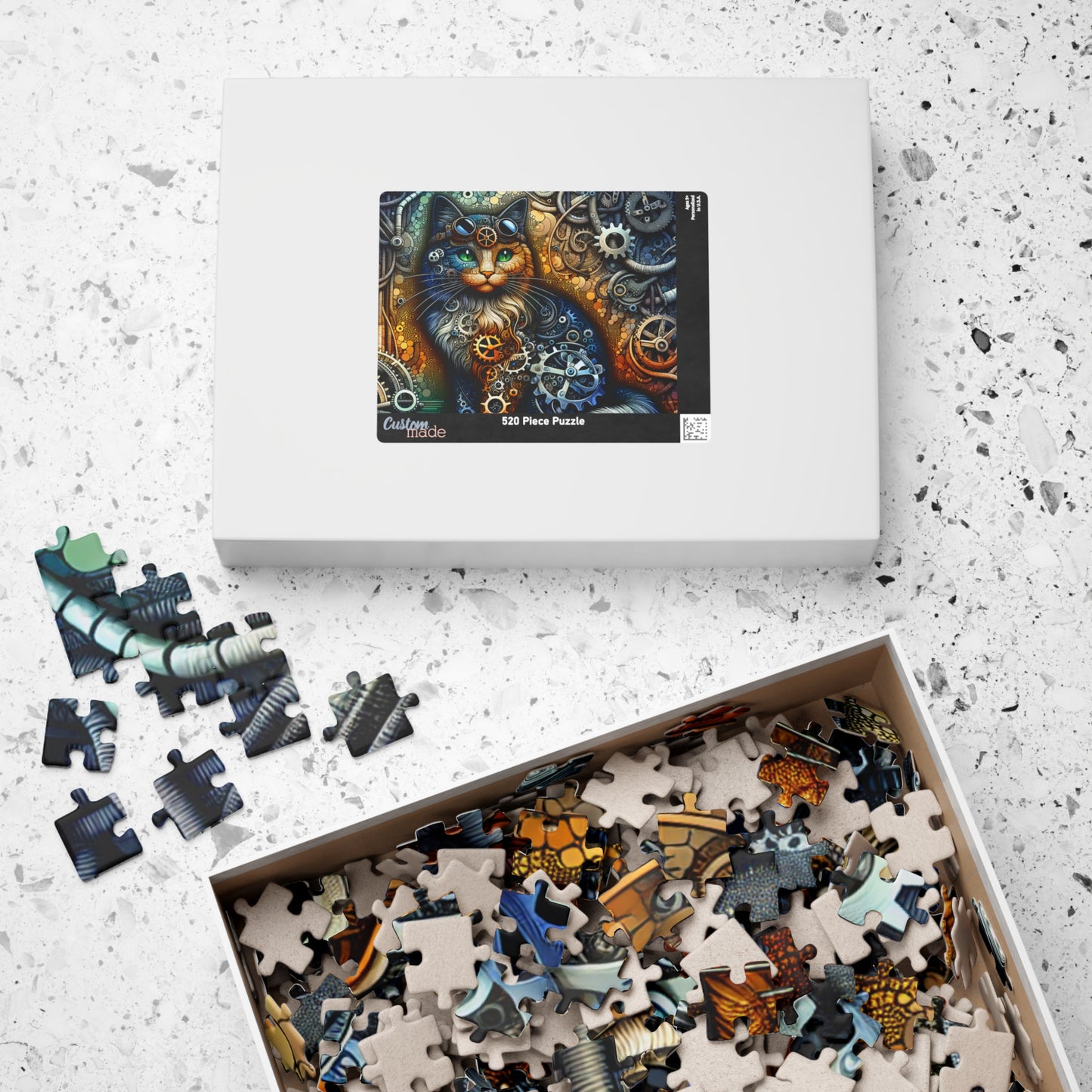 Steampunk Cat Puzzle (110, 252, 520, 1014-piece)