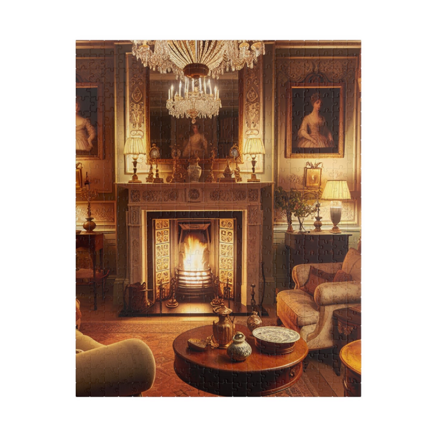 Cozy Comforts: A Living Room Retreat Puzzle (110 to 1014-Piece Options)