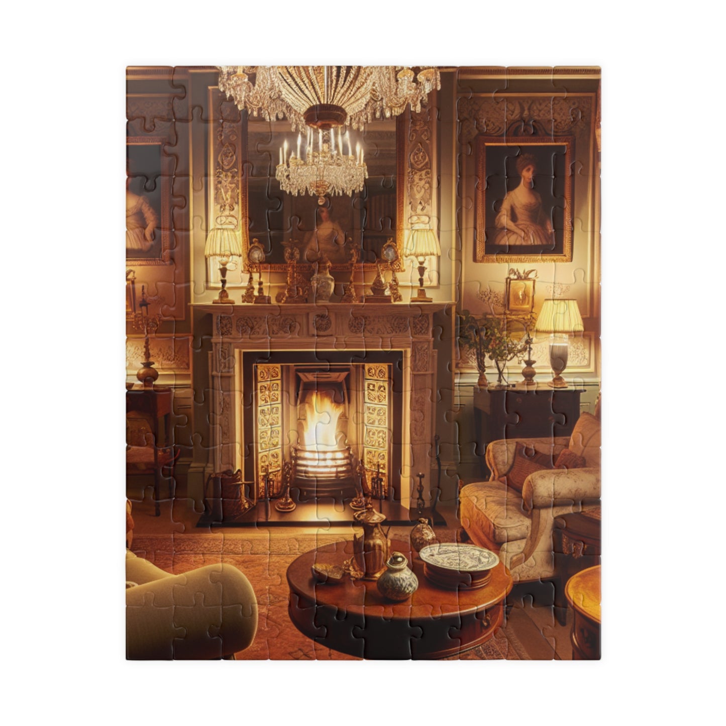 Cozy Comforts: A Living Room Retreat Puzzle (110 to 1014-Piece Options)