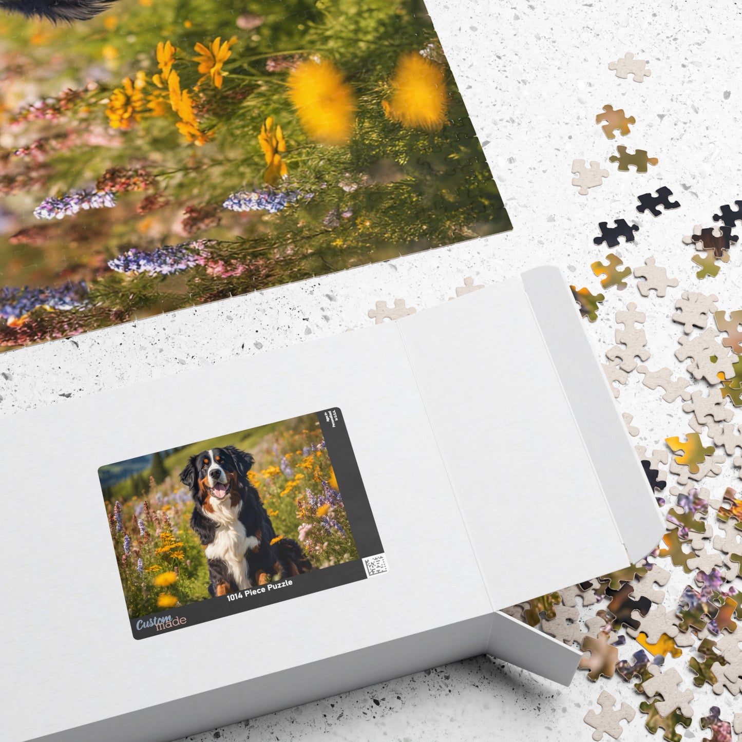Blissful Bernese Mountain Dog Lover's Puzzle, Great Gift for Pet Owners, 110-1014 Piece Options