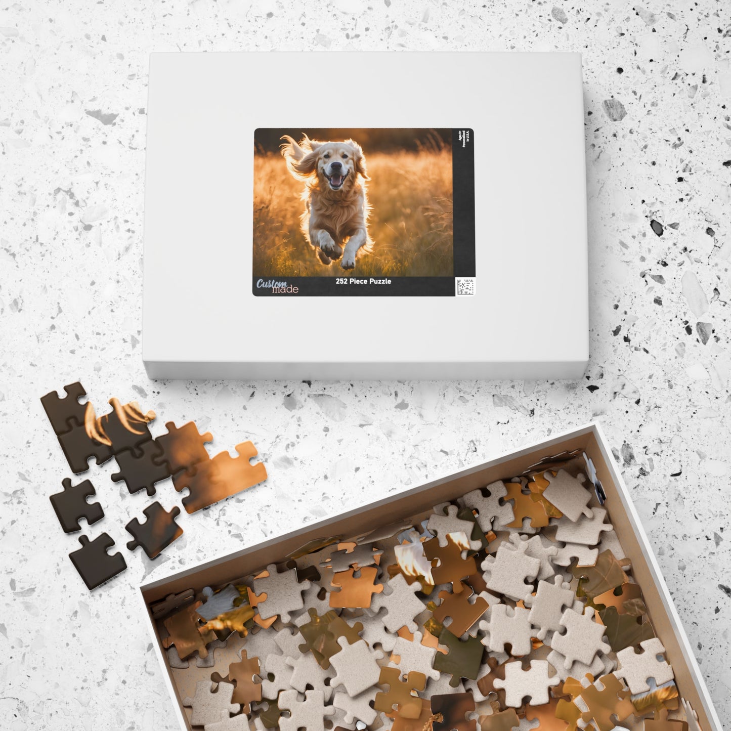 Golden Retriever Puzzle - Joyful Pet Jigsaw Game, Animal Lovers Gift, Family Fun Activity, Dog-Themed Home Decor