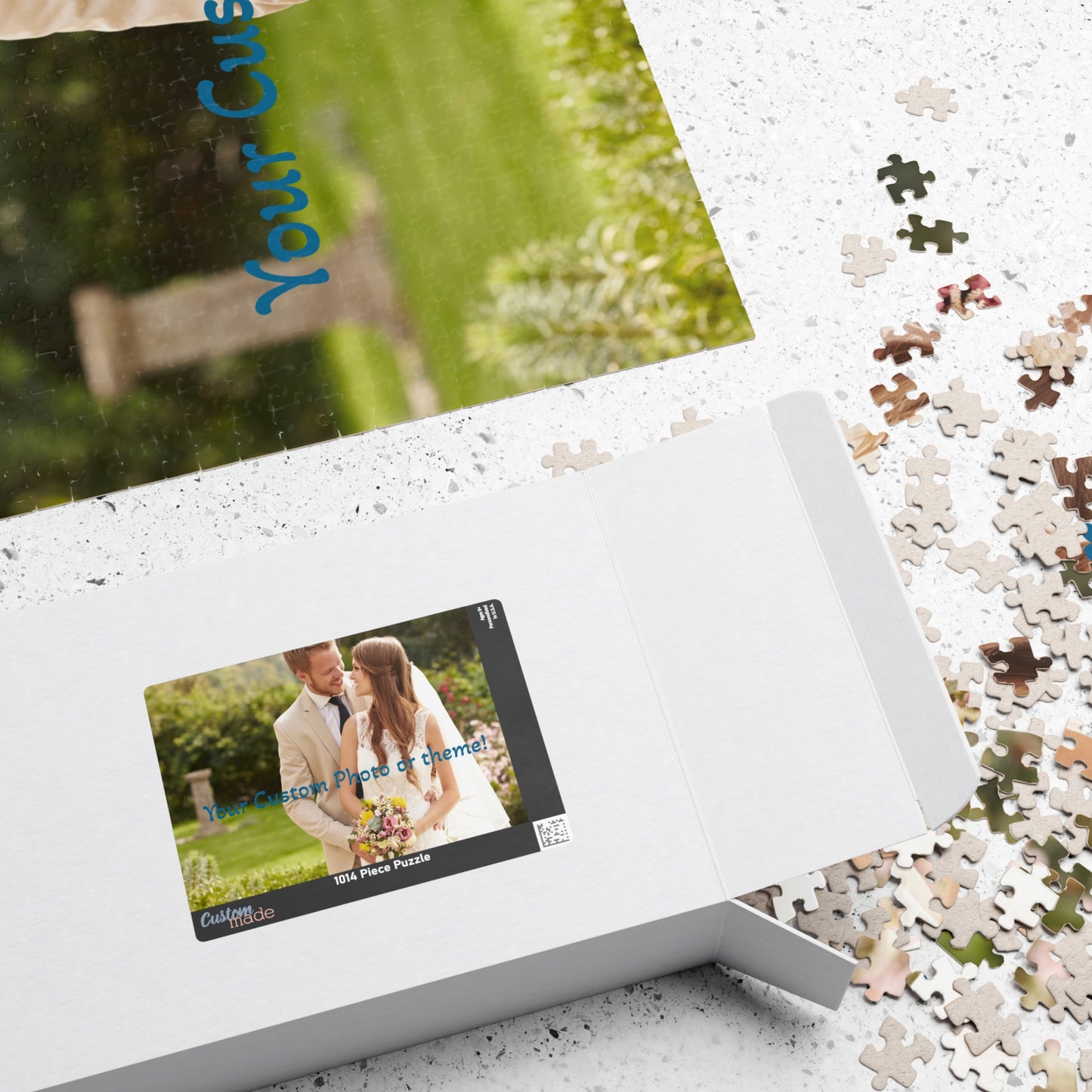 Custom Photo Puzzle - Personalized Memory Game, Unique Wedding Gift, Family Fun Activity, Engagement Celebration, Customizable Jigsaw