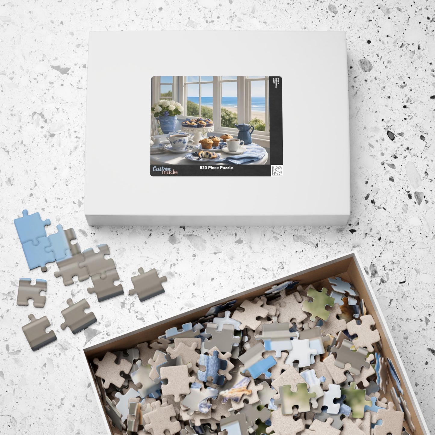 Beachside Breakfast: Cozy Kitchen with Blueberry Muffins Puzzle (110, 252, 520, 1014-piece)