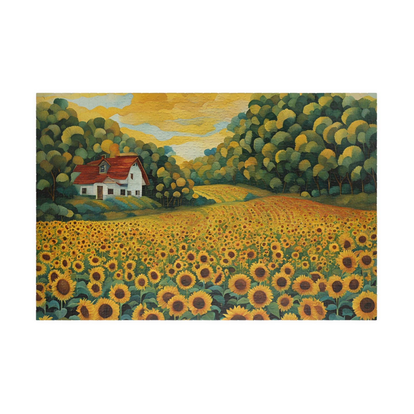 Sunflower Serenity A Countryside Escape Puzzle, 110, 252, 520, 1014-piece