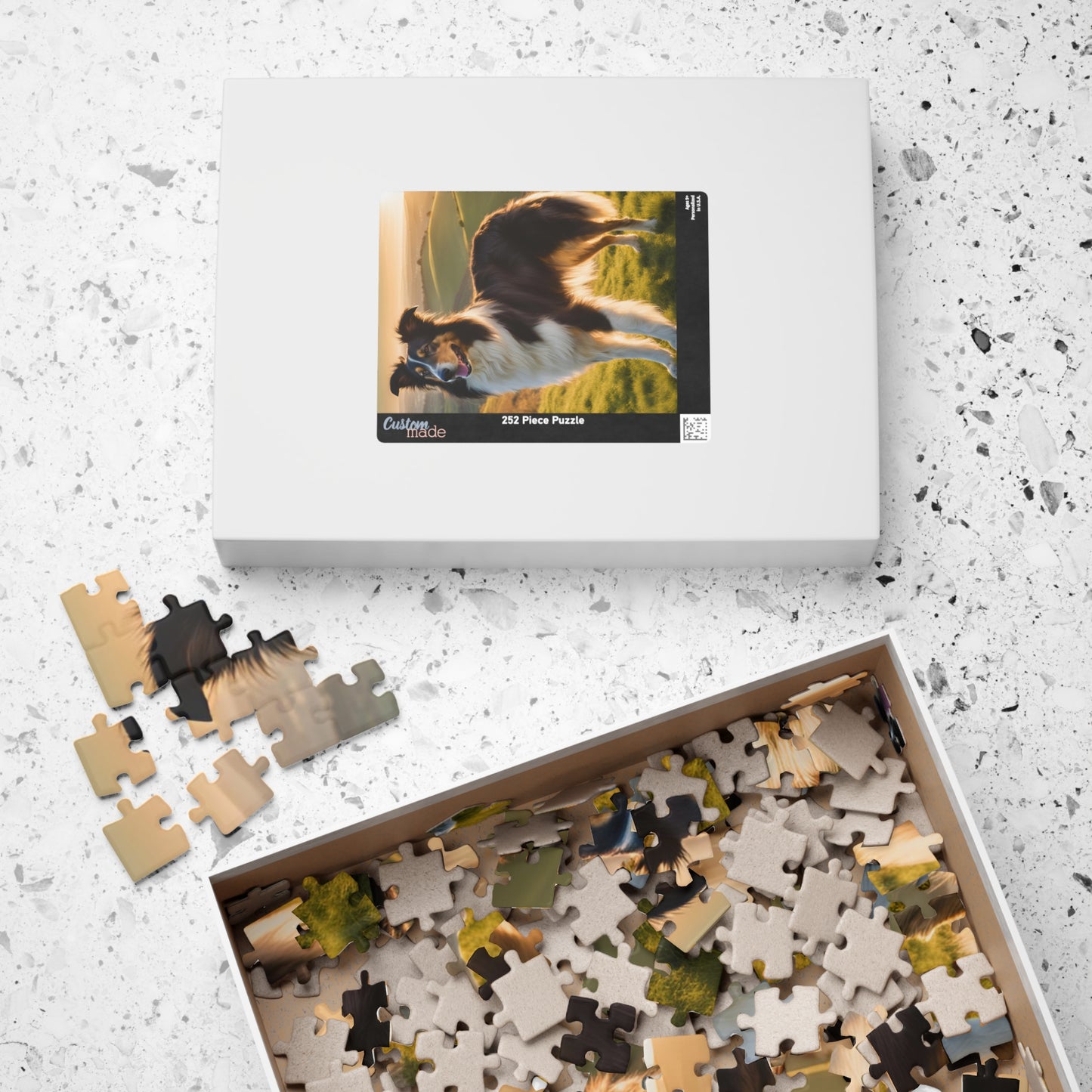Graceful Collie Puzzle - Perfect for Pet Lovers, Gift for Dog Owners, 110-1014 Piece Fun, Family Activity, Unique Home Decor