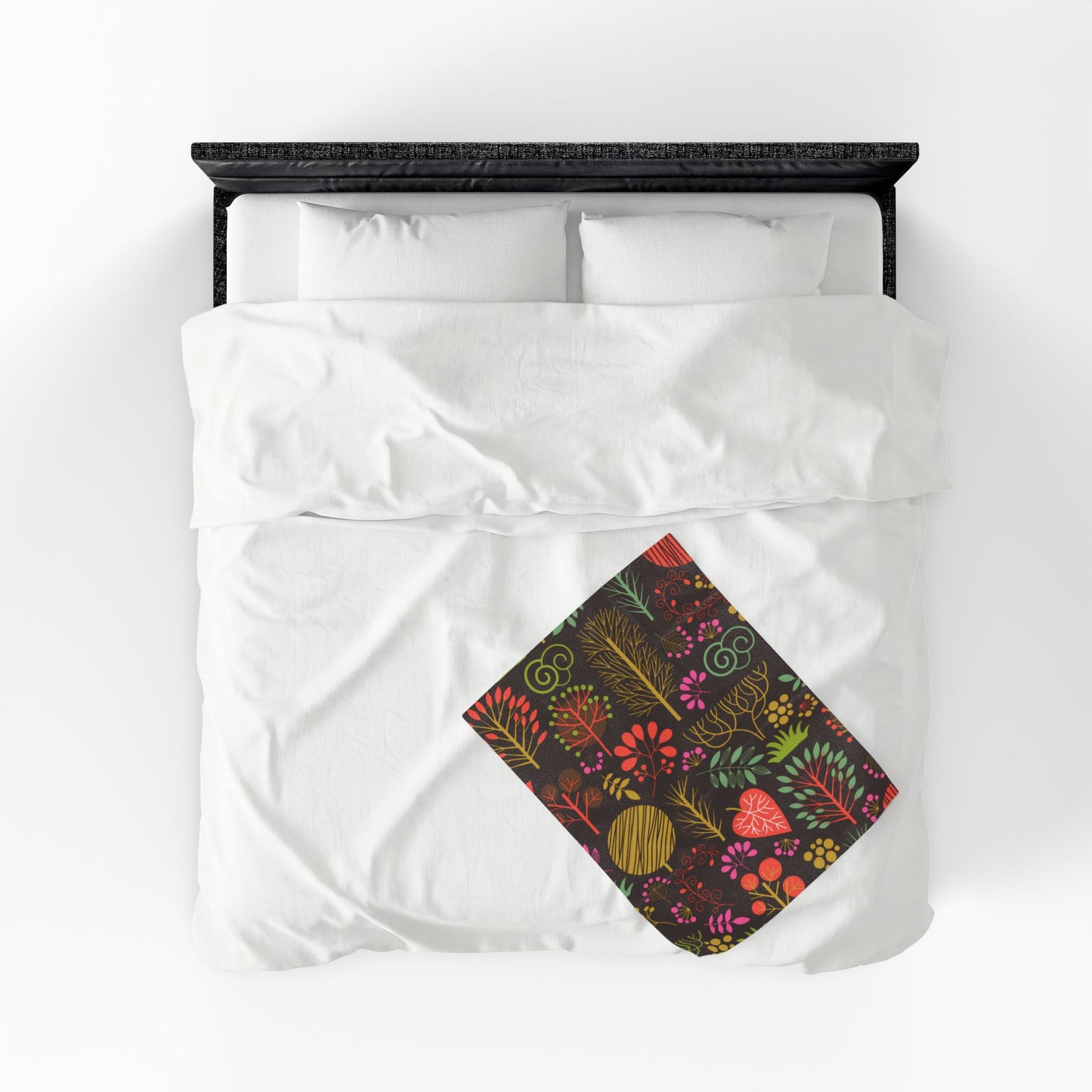 Floral Forest Velveteen Plush Blanket