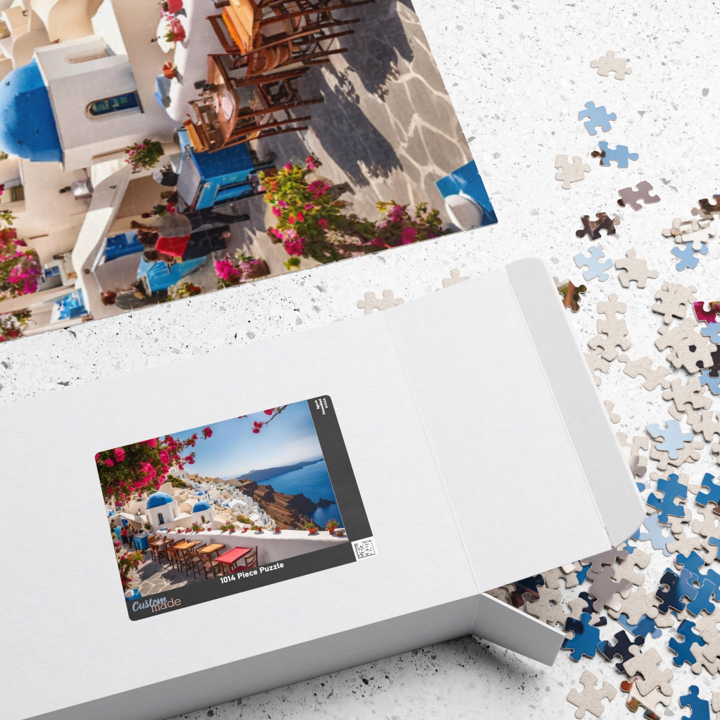 Santorini Scenic Puzzle - 110, 252, 520, 1014-piece, Perfect gift for travel lovers, Home decor, Family game night, Mindfulness activity,