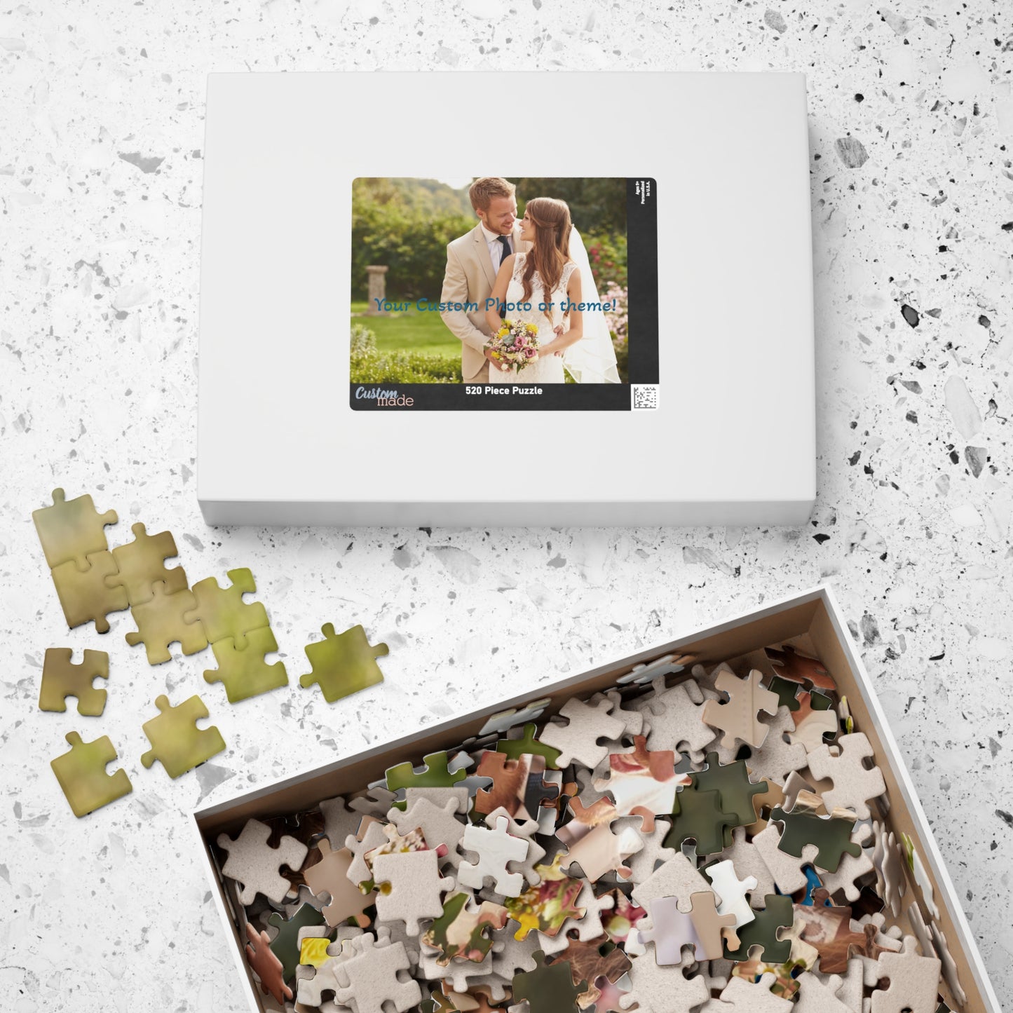 Custom Photo Puzzle - Personalized Memory Game, Unique Wedding Gift, Family Fun Activity, Engagement Celebration, Customizable Jigsaw