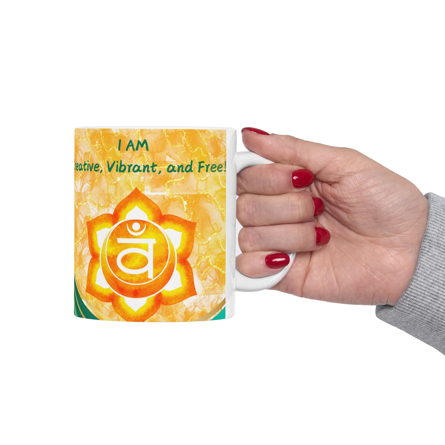 Sacral Chakra Mug, Ethereal Chakra Mug Collection, Creativity & Flow Coffee Mug, 11oz, 15oz, Spiritual Yoga Gift
