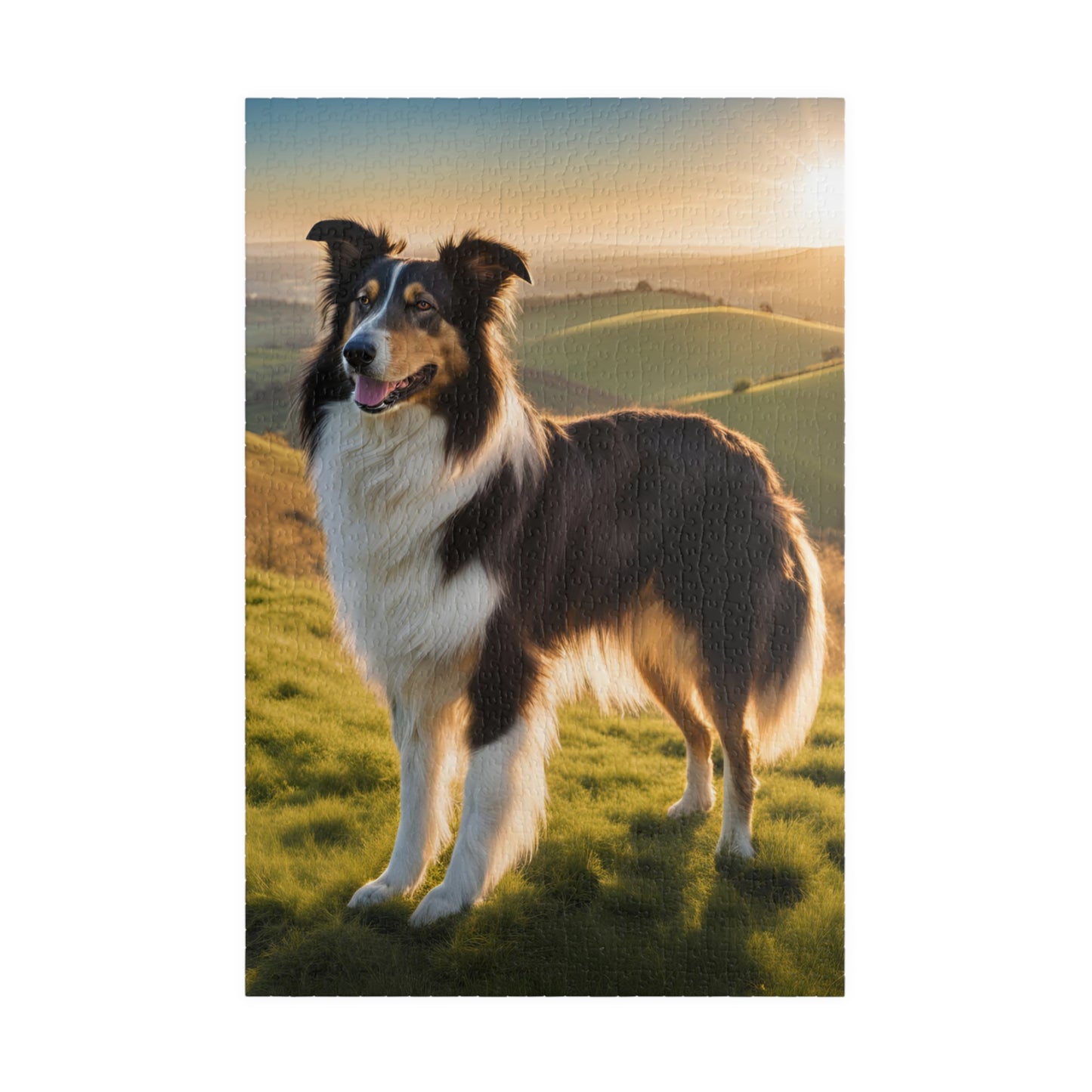 Graceful Collie Puzzle - Perfect for Pet Lovers, Gift for Dog Owners, 110-1014 Piece Fun, Family Activity, Unique Home Decor