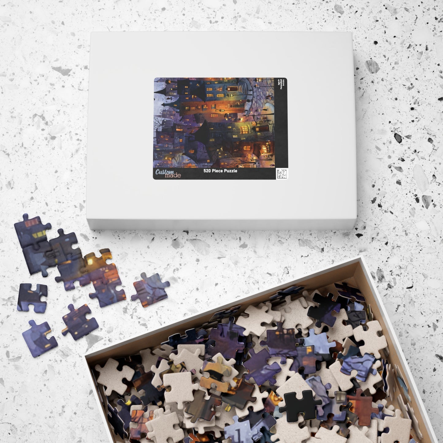 Spookington Village Puzzle Collection, Trick-or-Treaters & Creepy Halloween Village Jigsaw Puzzle, 110 | 252 | 520 | 1014-piece