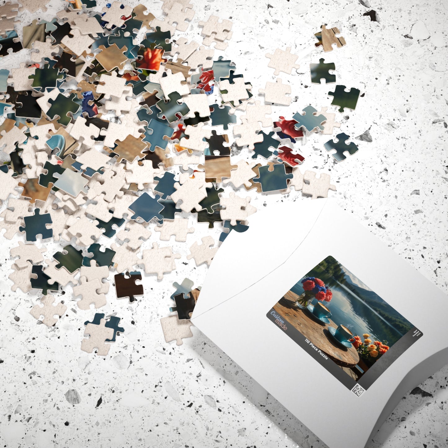 Serene Morning: Coffee Lake View Puzzle, 110-1014-piece Jigsaw, Nature Photography Gift, Relax & Unwind, Perfect for Home Decor