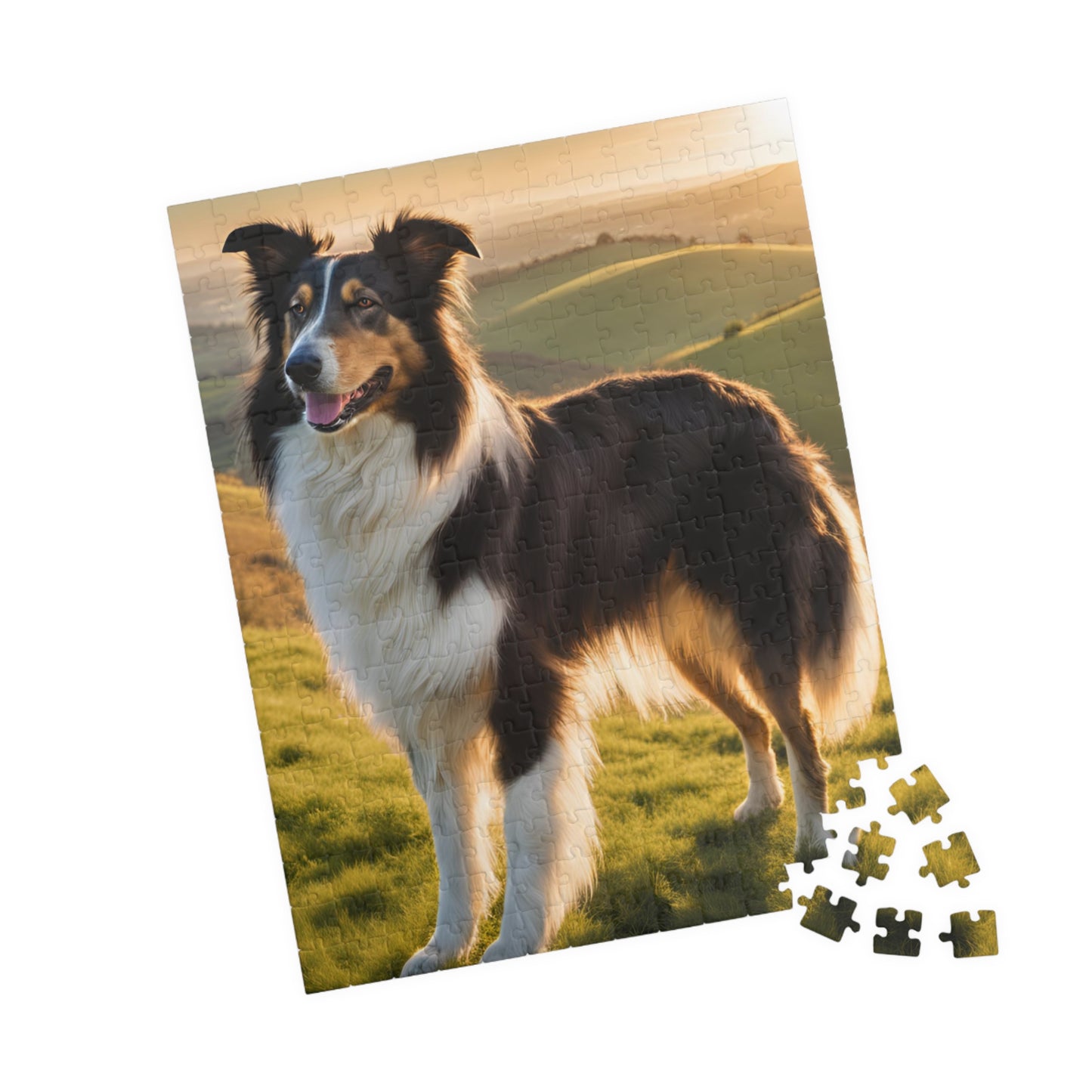 Graceful Collie Puzzle - Perfect for Pet Lovers, Gift for Dog Owners, 110-1014 Piece Fun, Family Activity, Unique Home Decor