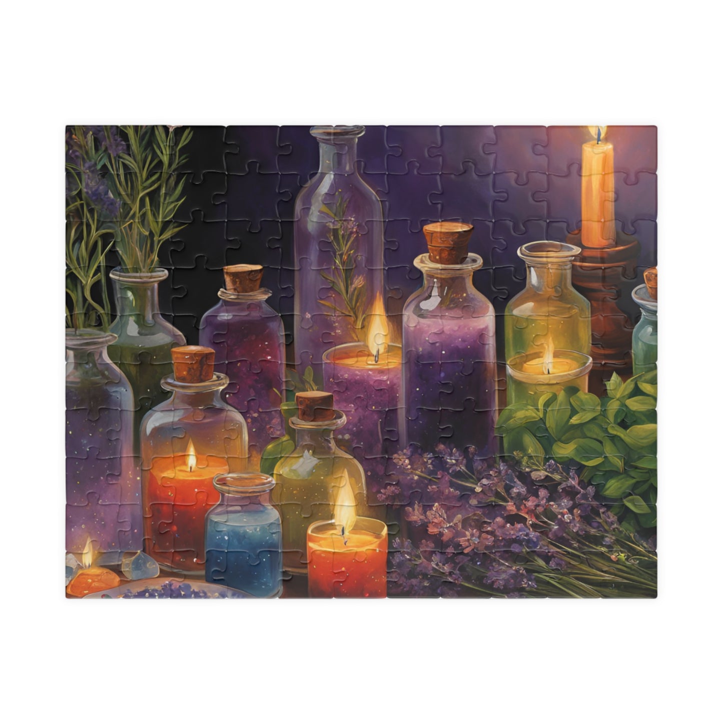Candles & Crystals: The Enchanted Flame Puzzle (110, 252, 520, 1014-piece), Candles and crystals mystical puzzle with energy and magic