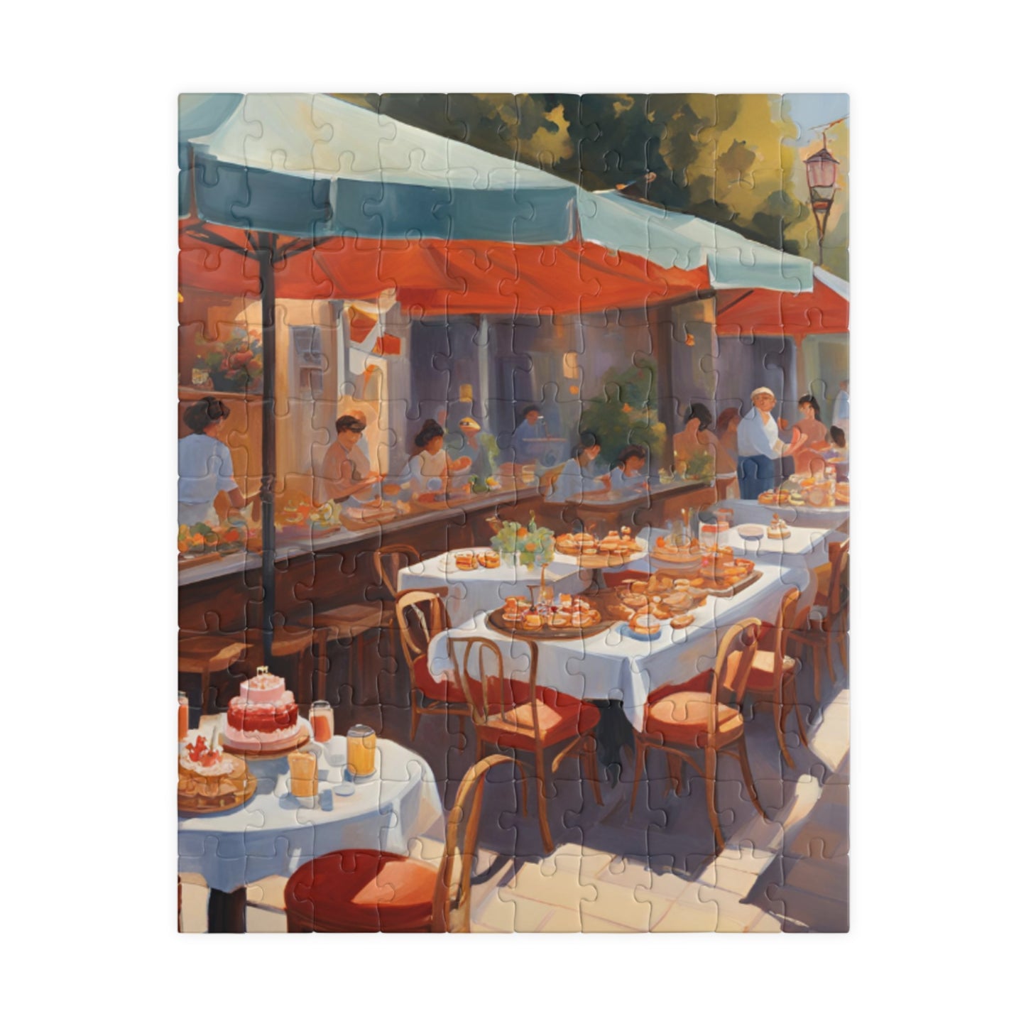 Summer Breeze at the Café: A Sunlit Escape Puzzle - 110, 252, 520, 1014 Pieces