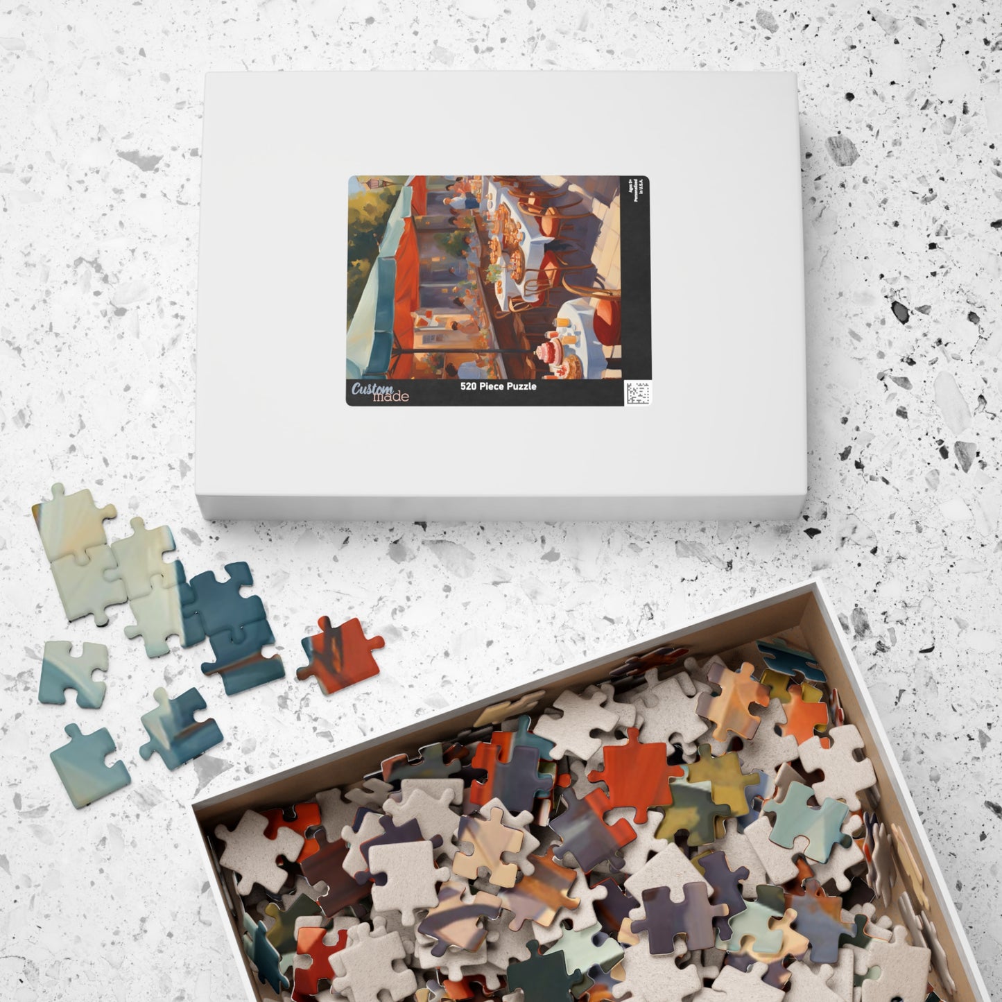Summer Breeze at the Café: A Sunlit Escape Puzzle - 110, 252, 520, 1014 Pieces