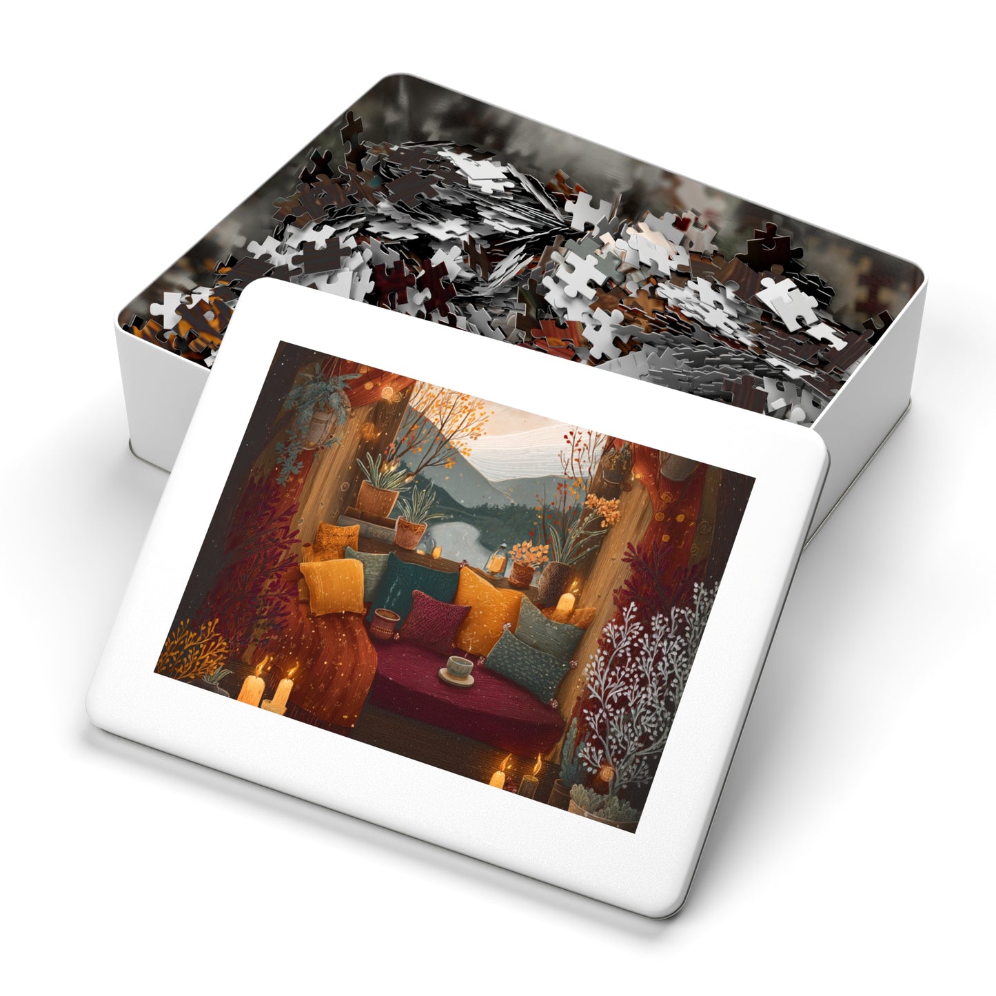 Autumn in Willowbrook Village Puzzle – Cozy Fall Family Activity & Seasonal Gift | 110–2000 Pieces