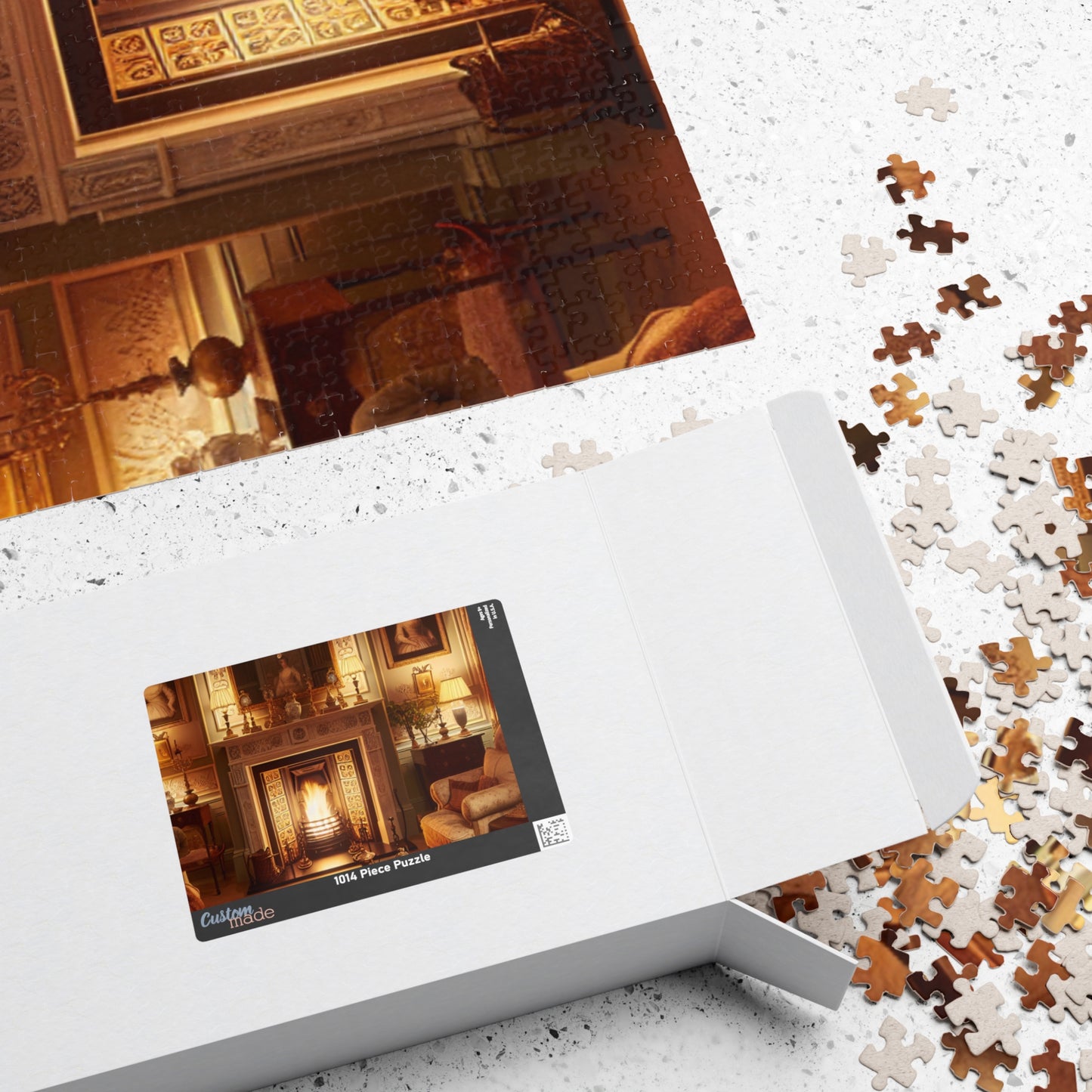 Cozy Comforts: A Living Room Retreat Puzzle (110 to 1014-Piece Options)