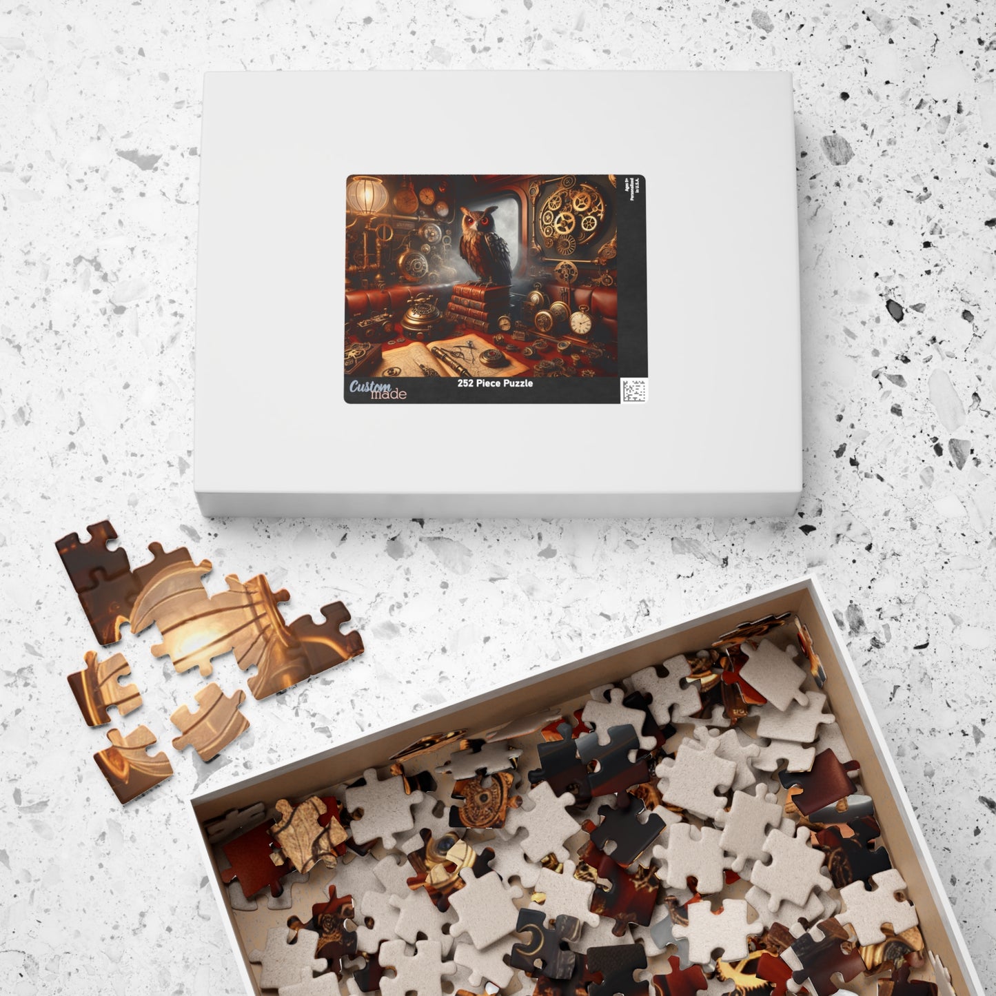 Steampunk Owl Puzzle - Unique Gift, Home Decor, Brain Teaser, Family Fun, Art Collectible