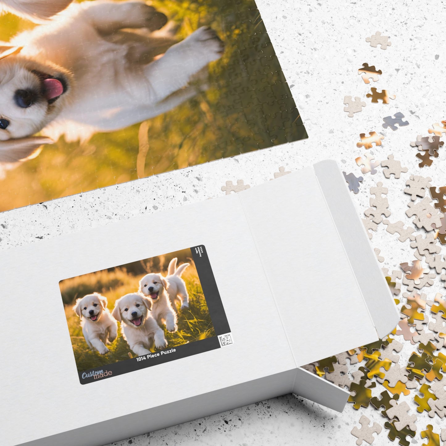Adorable Puppy Golden Retreiver Puzzle, Fun Family Game, Dog Lover Gift, Relaxing Indoor Activity, Great for Kids and Adults