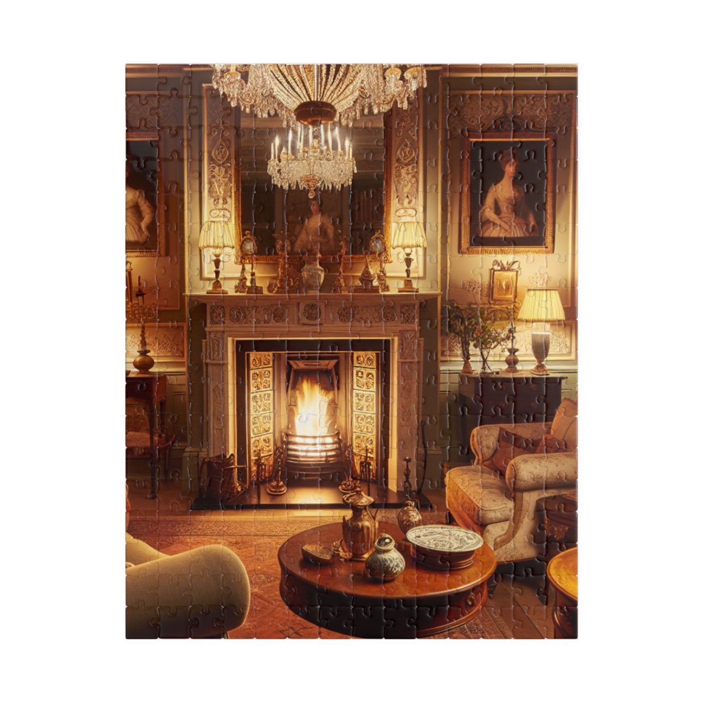 Cozy Comforts: A Living Room Retreat Puzzle (110 to 1014-Piece Options)