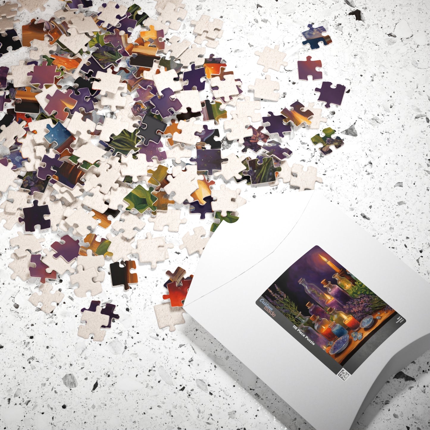 Candles & Crystals: The Enchanted Flame Puzzle (110, 252, 520, 1014-piece), Candles and crystals mystical puzzle with energy and magic