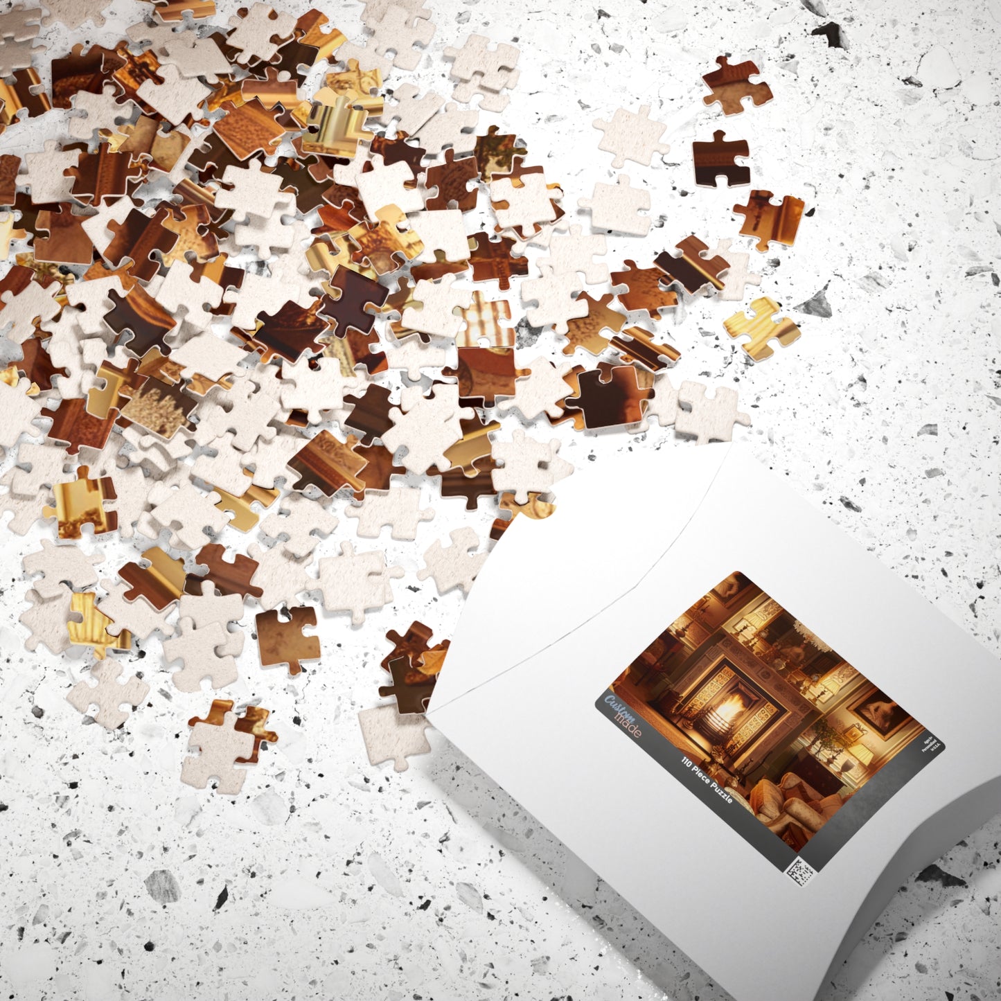 Cozy Comforts: A Living Room Retreat Puzzle (110 to 1014-Piece Options)