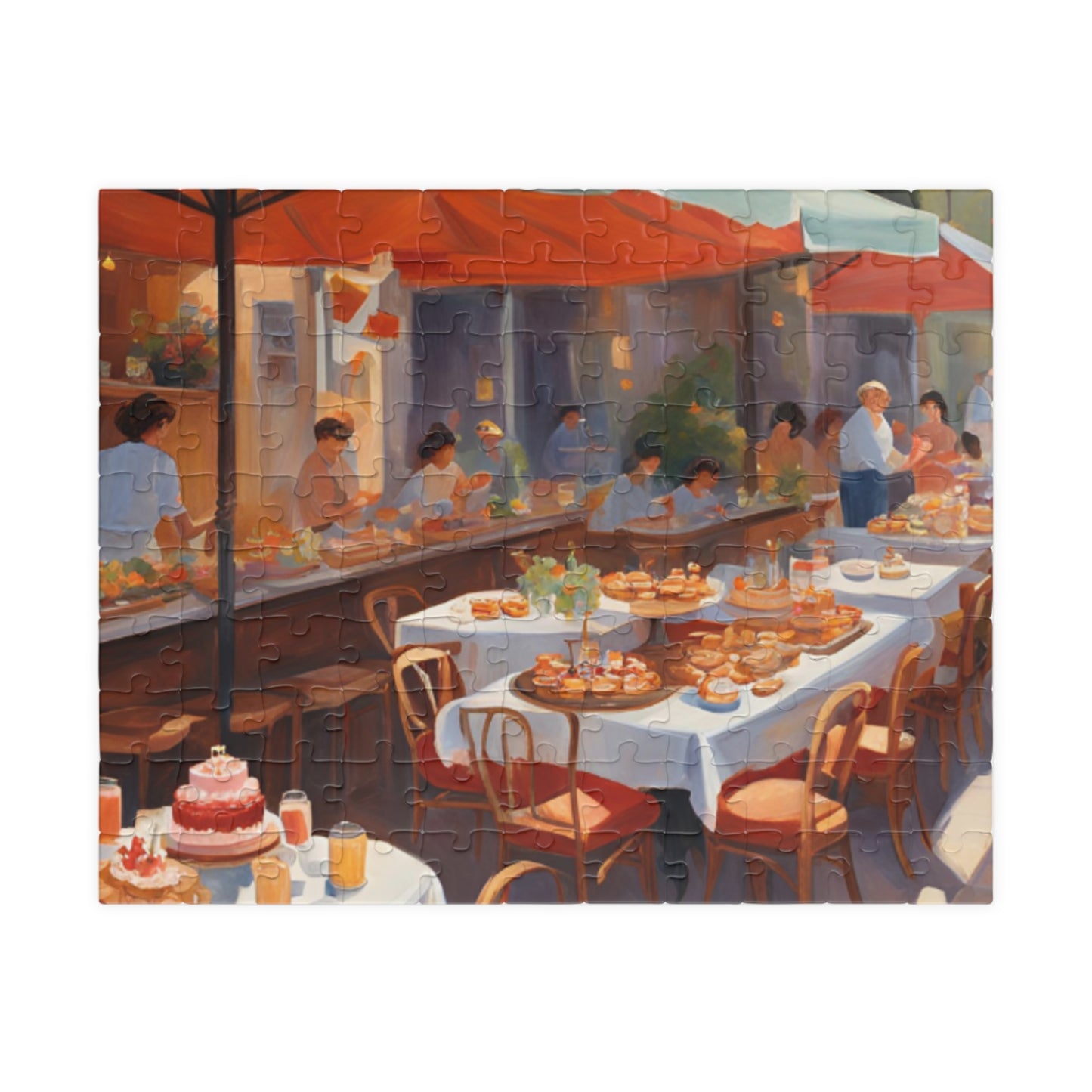 Summer Breeze at the Café: A Sunlit Escape Puzzle - 110, 252, 520, 1014 Pieces