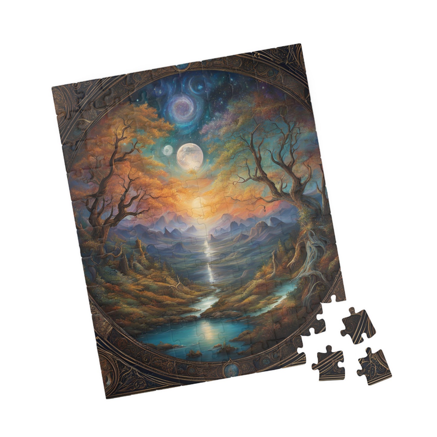 Secrets of the Hidden Realm Puzzle, 110/252/520/1014-piece Jigsaw, Enchanted mystical artwork puzzle