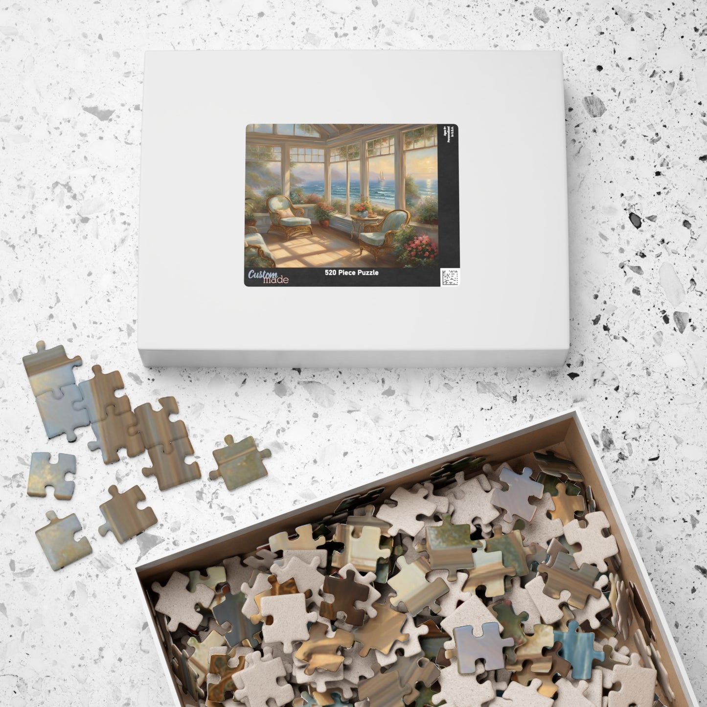 Coastal Sunroom Bliss: A Serene Seaside Escape Puzzle (110, 252, 520, 1014-piece)