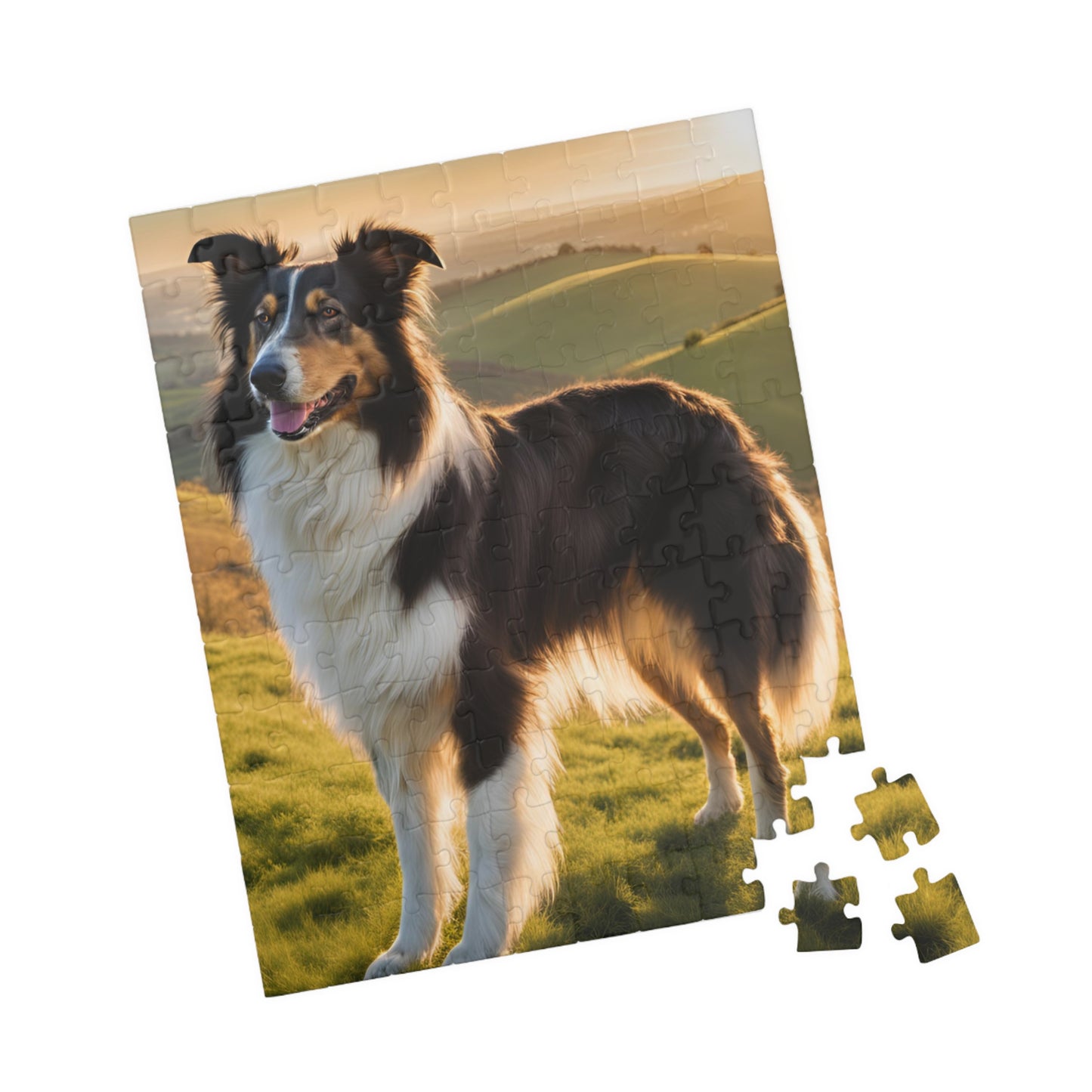 Graceful Collie Puzzle - Perfect for Pet Lovers, Gift for Dog Owners, 110-1014 Piece Fun, Family Activity, Unique Home Decor