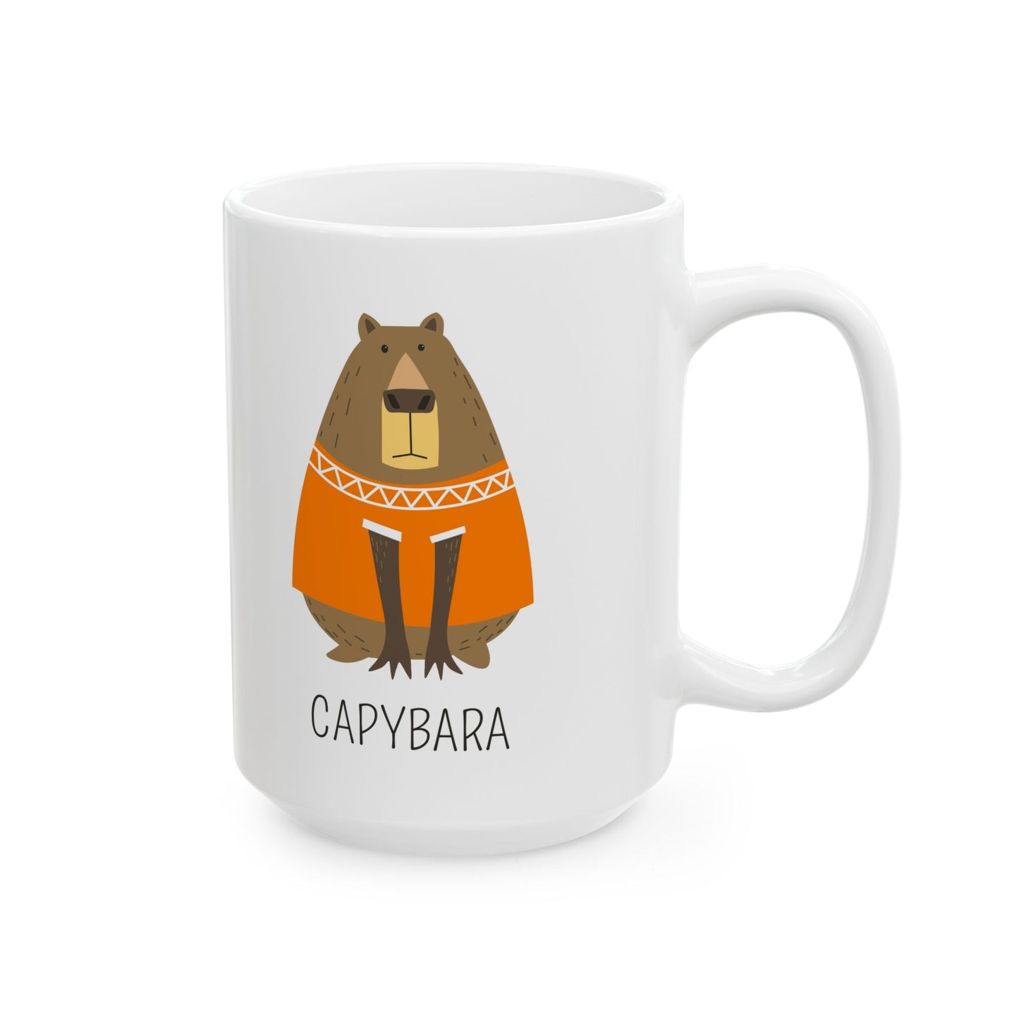 Cozy Capybara Ceramic Mug, Whimsical Animal Coffee Mug, Cute Capybara Gift, 11oz and 15oz | Birthday GIft