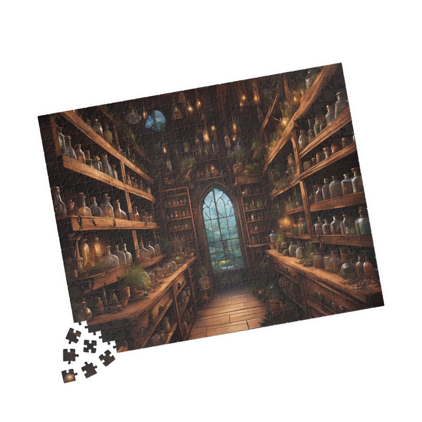 The Potion Mistresss Vault Puzzle (110, 252, 520, 1014-piece), alchemy puzzle, potion puzzle, witchy puzzle, magic puzzle,