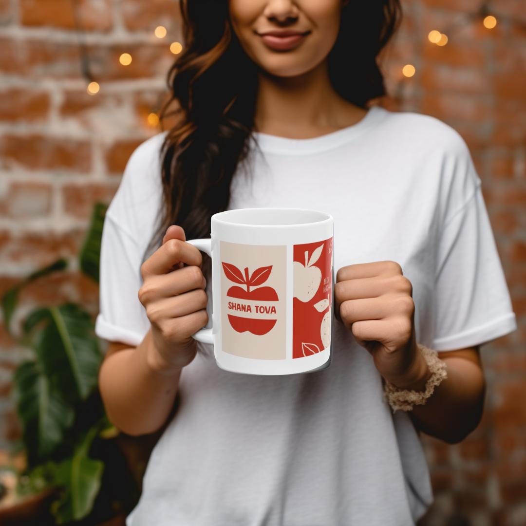 Shana Tova Mug, Rosh Hashanah Coffee Cup, Jewish Holiday Tea Mug, Sweet New Year Gift, Festive High Holidays Mug, 11 oz and 15 oz