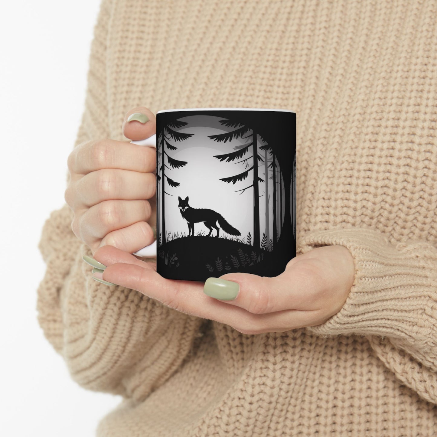 Stylish Ceramic Fox Mug for Nature Lovers | Perfect Gift for Coffee and Tea Enthusiasts, Wilderness Decor, Unique Home Accessory