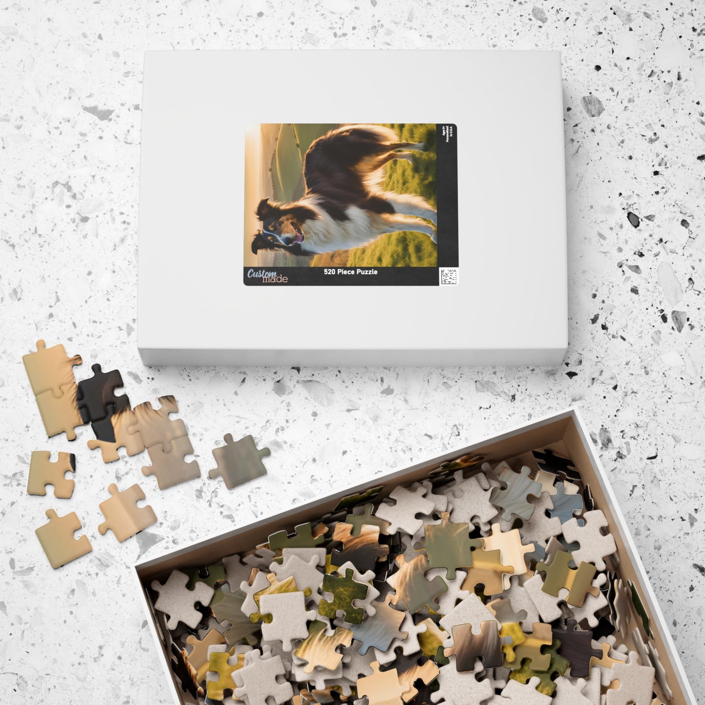 Graceful Collie Puzzle - Perfect for Pet Lovers, Gift for Dog Owners, 110-1014 Piece Fun, Family Activity, Unique Home Decor