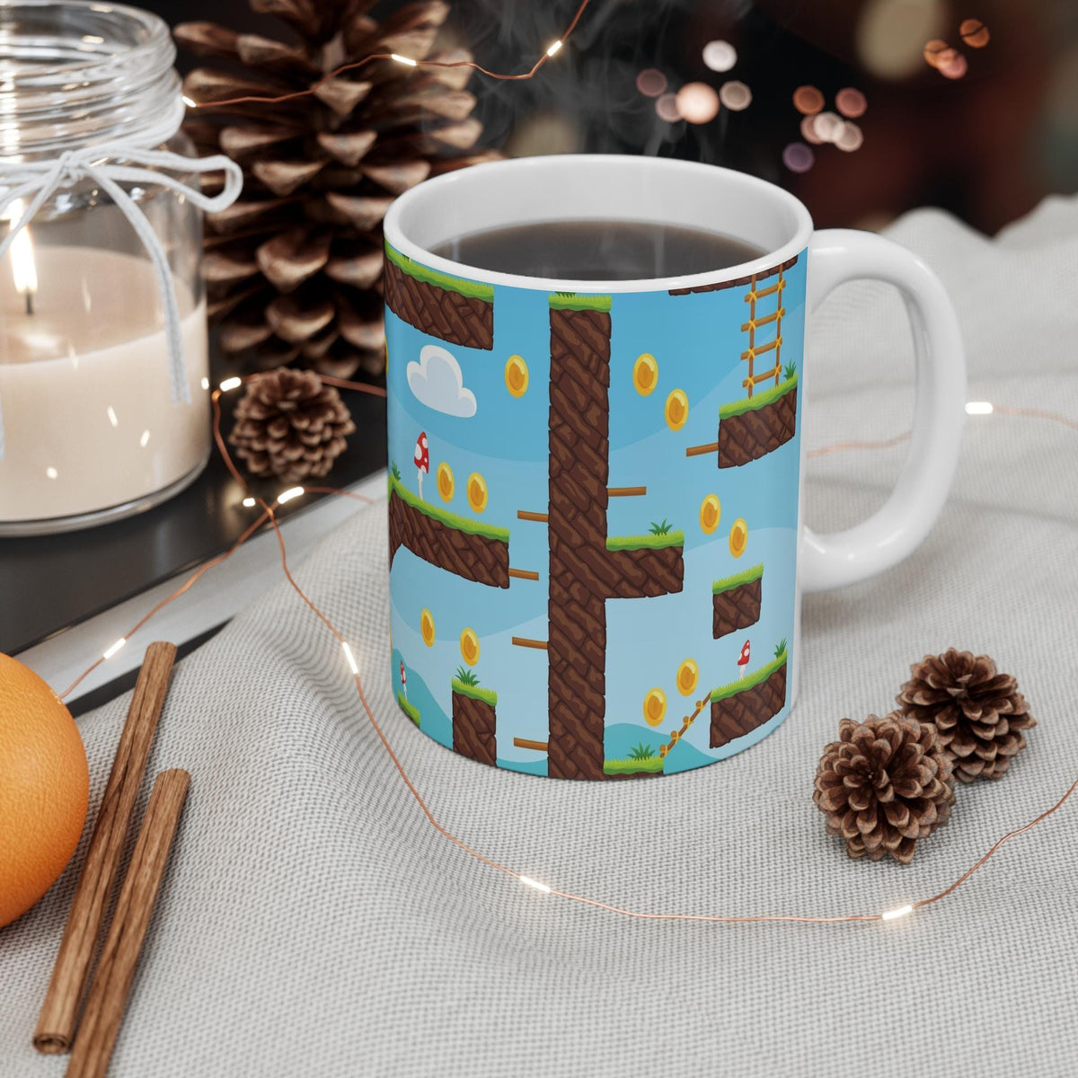 Retro Gamer 11oz White Mug - Pixel Art Coffee Cup, Video Game Lover Gift, Unique Gamer Merchandise, Nostalgic Gaming Decor, Fun [...]