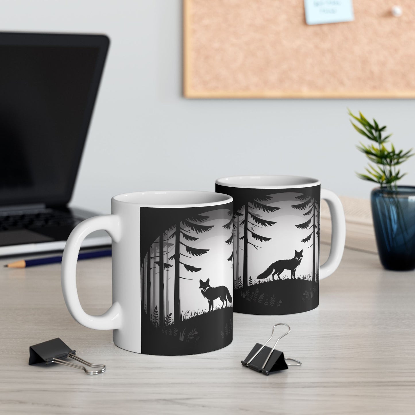 Stylish Ceramic Fox Mug for Nature Lovers | Perfect Gift for Coffee and Tea Enthusiasts, Wilderness Decor, Unique Home Accessory