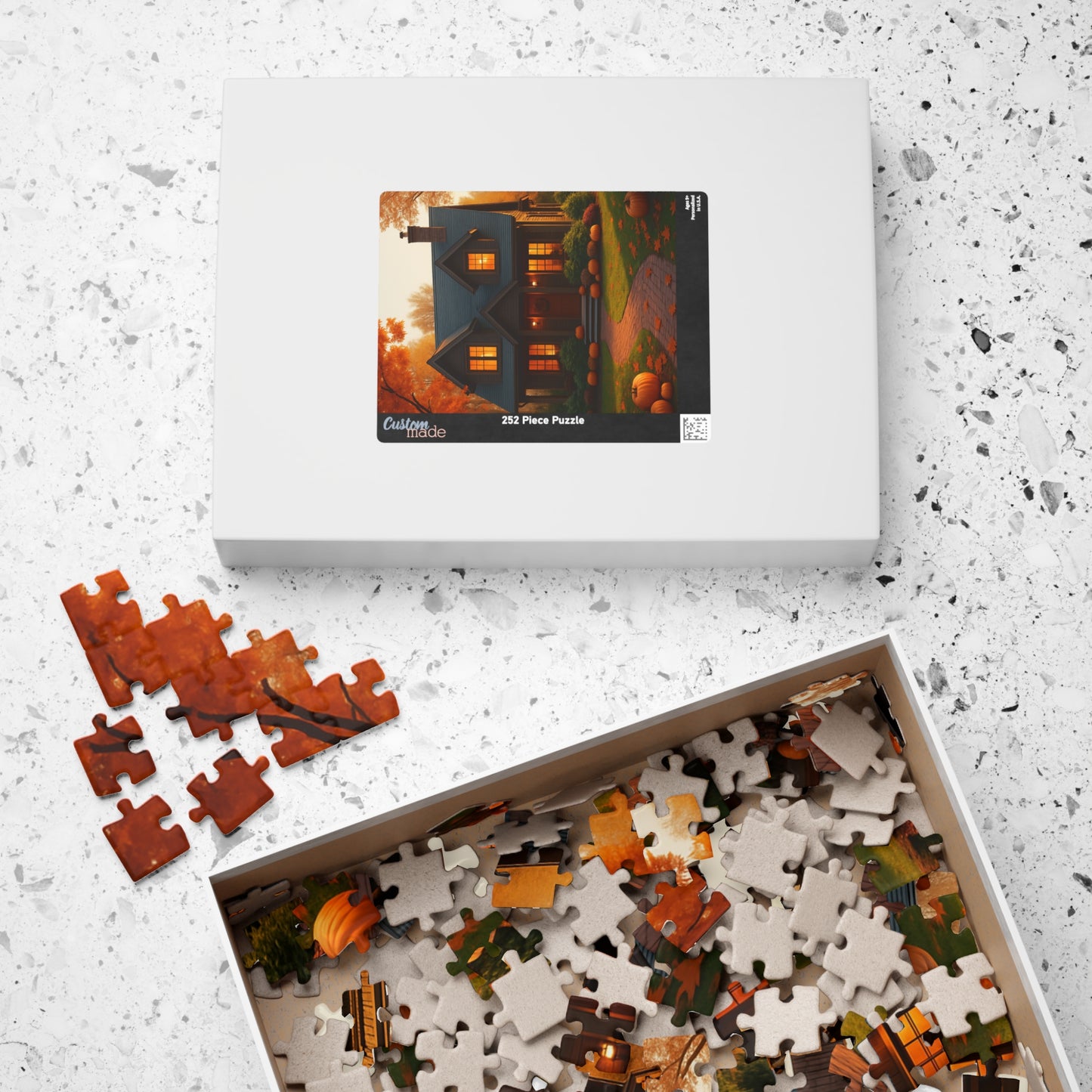 Autumn Cottage Jigsaw Puzzle – Cozy Pumpkin House 252/520/1014 pcs
