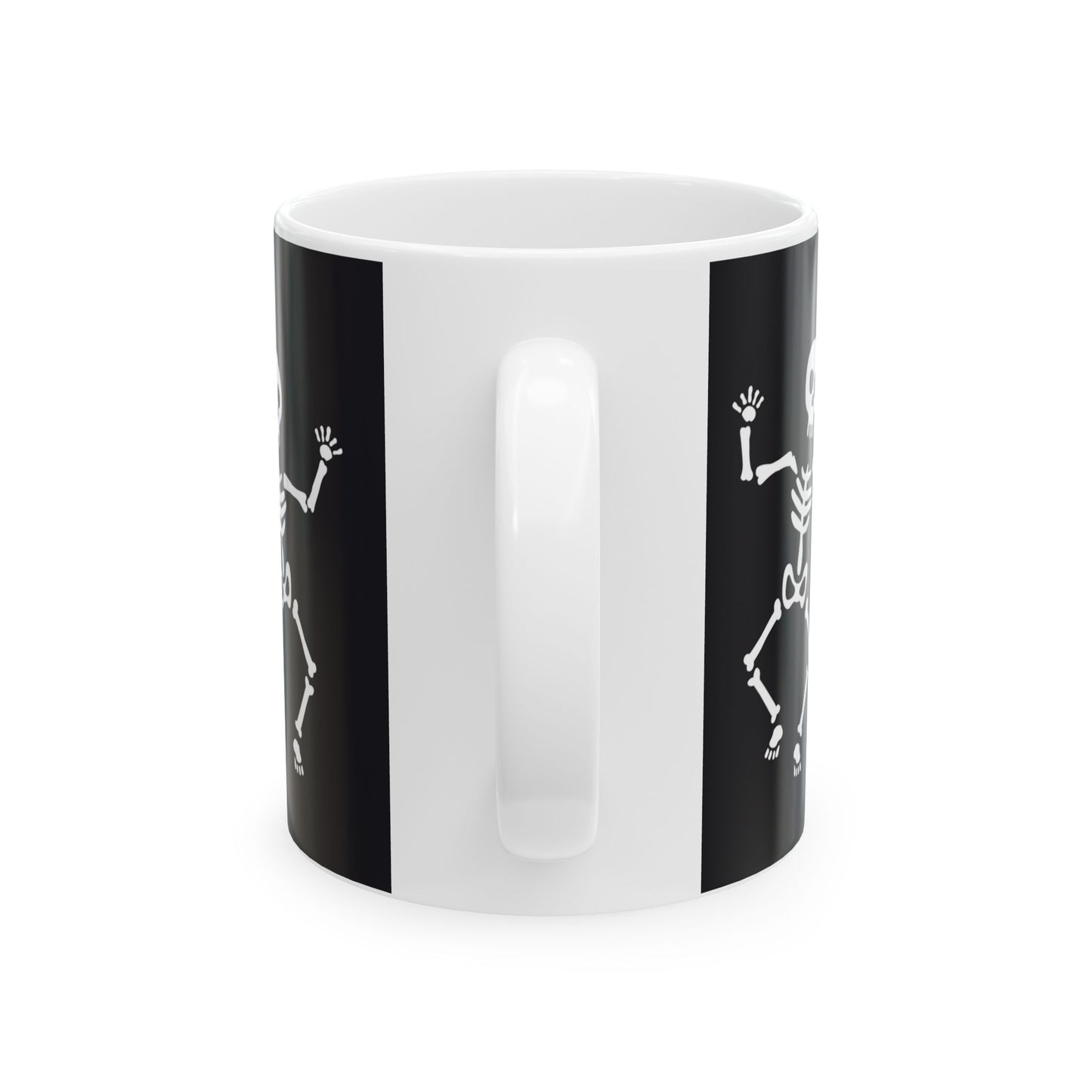 Skeleton Dance Ceramic Mug: Fun Halloween Gift, Coffee Cup, Party Decor, Spooky Season, 11 oz and 15 oz mugs
