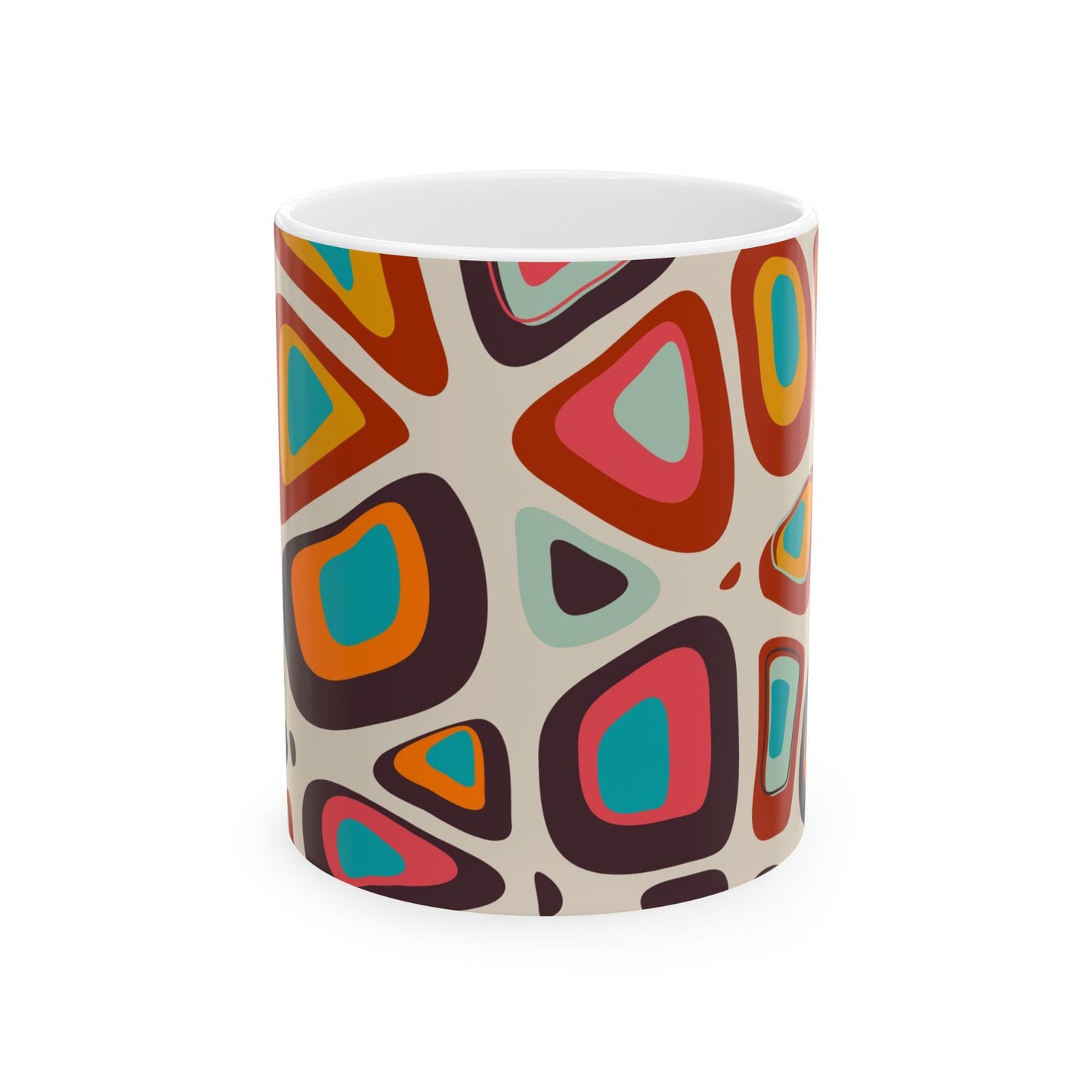 Retro 70s Mug, Groovy Vintage Inspired Coffee Mug, Boho Hippie Aesthetic, Funky Gift, 11oz and 15oz Mug