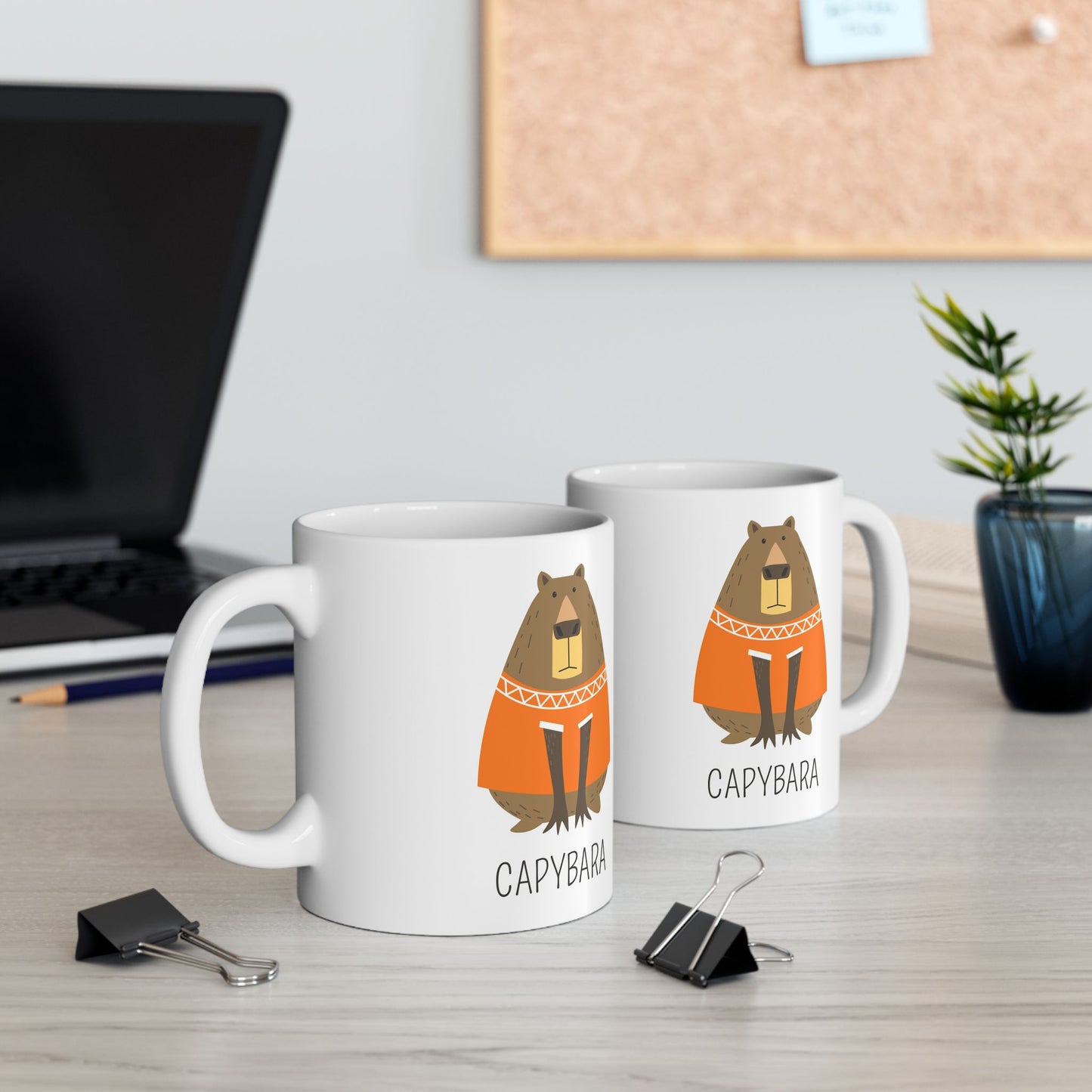 Cozy Capybara Ceramic Mug, Whimsical Animal Coffee Mug, Cute Capybara Gift, 11oz and 15oz | Birthday GIft