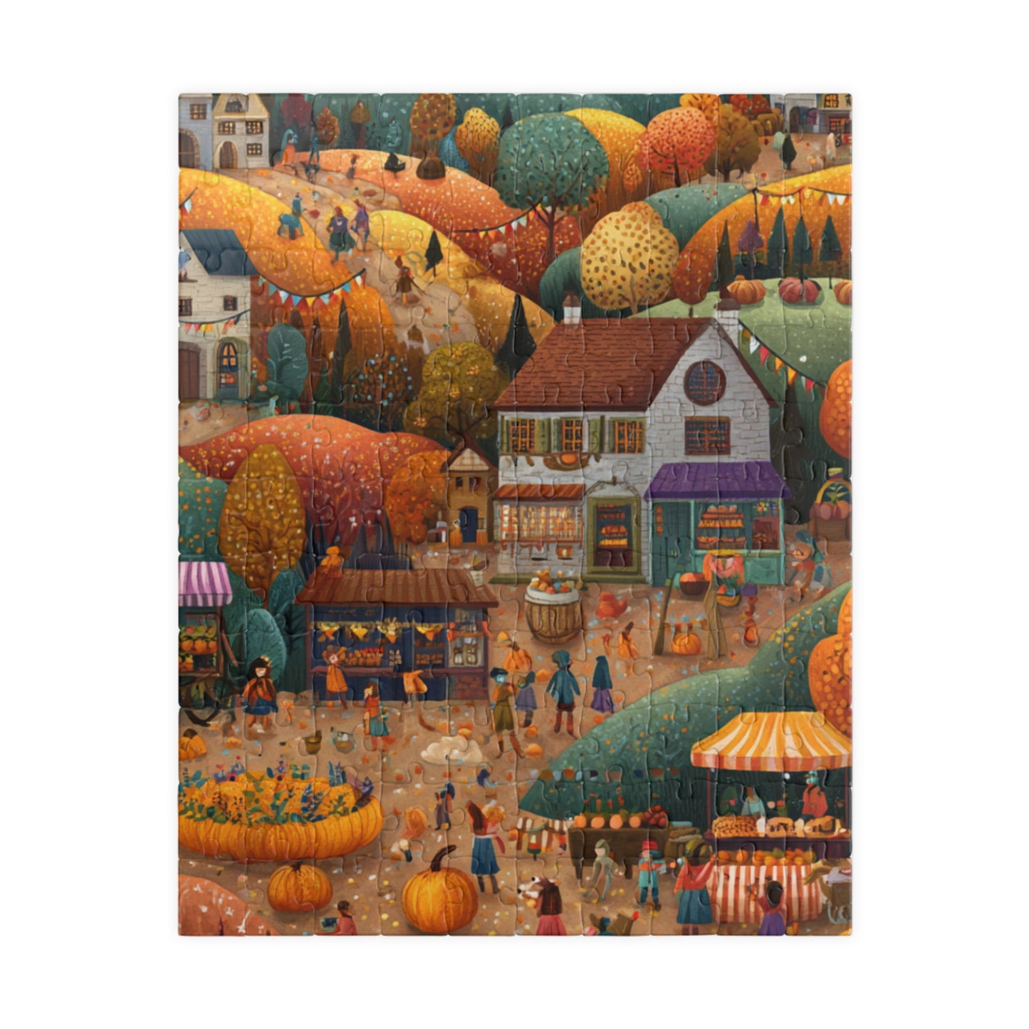 Fall Festival in the Countryside Puzzle | Charming Autumn Scene | Cozy Harvest Jigsaw | Gift for Autumn Lovers | Jazz N’ Coffee Puzzles
