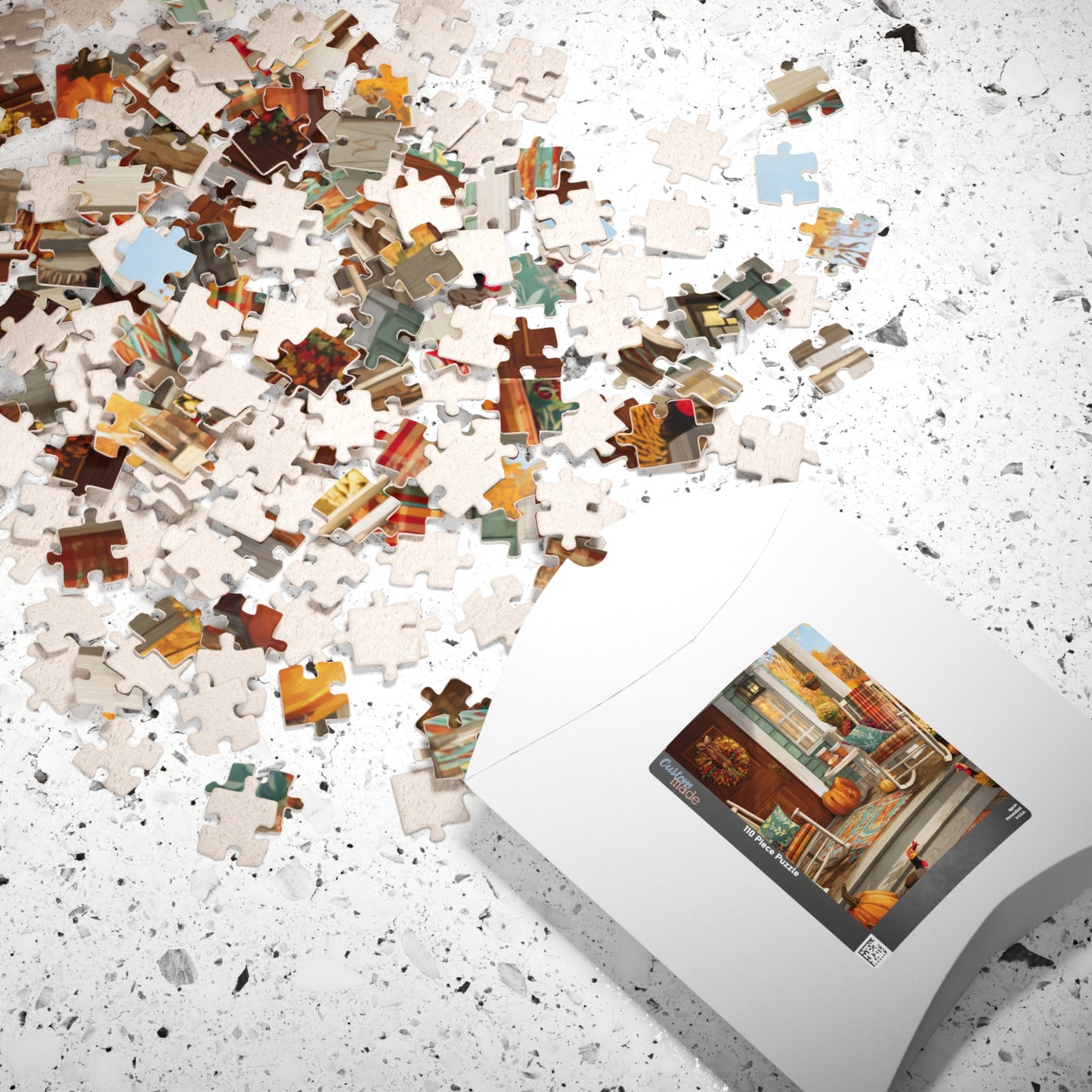 Cozy Autumn Porch Scene Jigsaw Puzzle — Fall Decor Puzzle (110/252/520/1014 pcs)