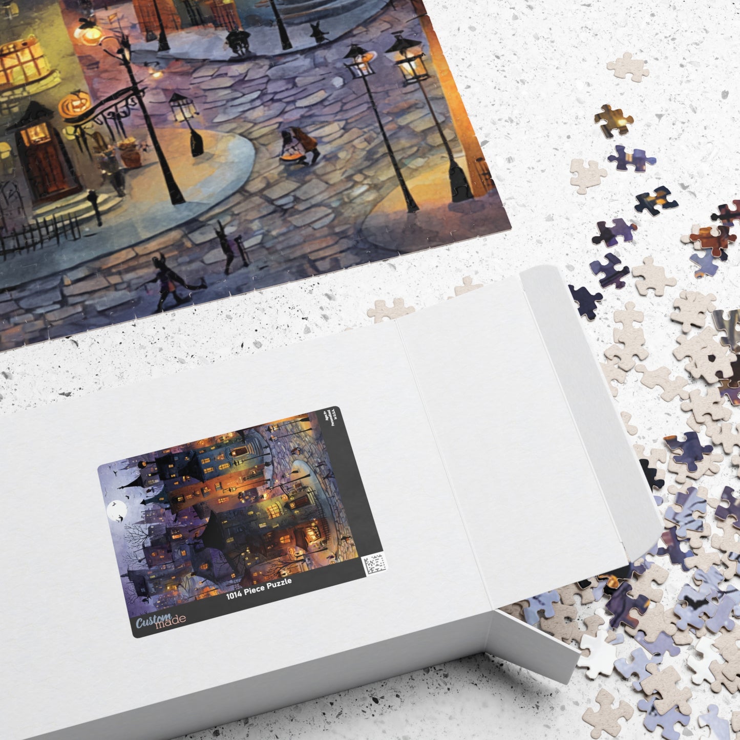 Spookington Village Puzzle Collection, Trick-or-Treaters & Creepy Halloween Village Jigsaw Puzzle, 110 | 252 | 520 | 1014-piece