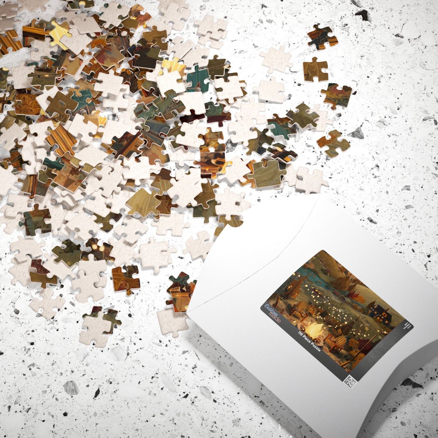 Countryside Fire Pit Puzzle | Cozy Autumn Campfire Scene | Family Game Night | Nature Gift | Jazz N’ Coffee Puzzles