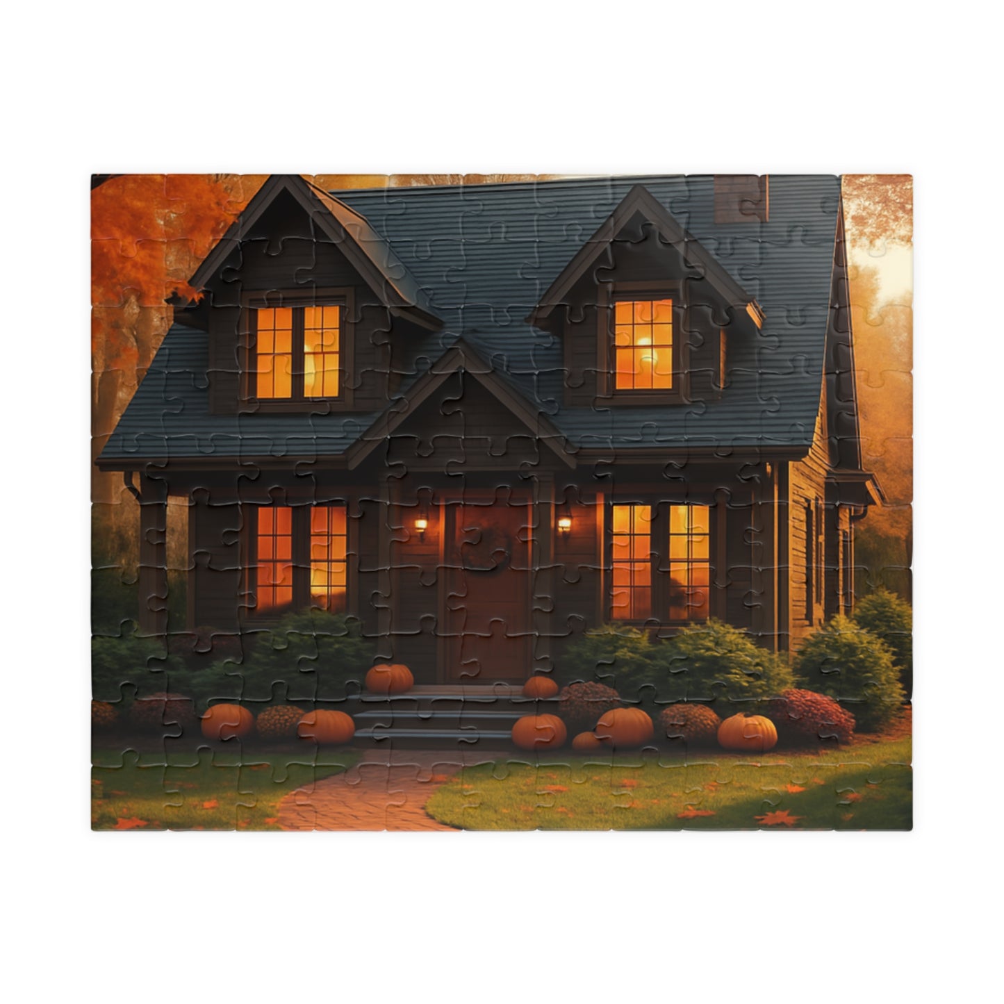 Autumn Cottage Jigsaw Puzzle – Cozy Pumpkin House 252/520/1014 pcs
